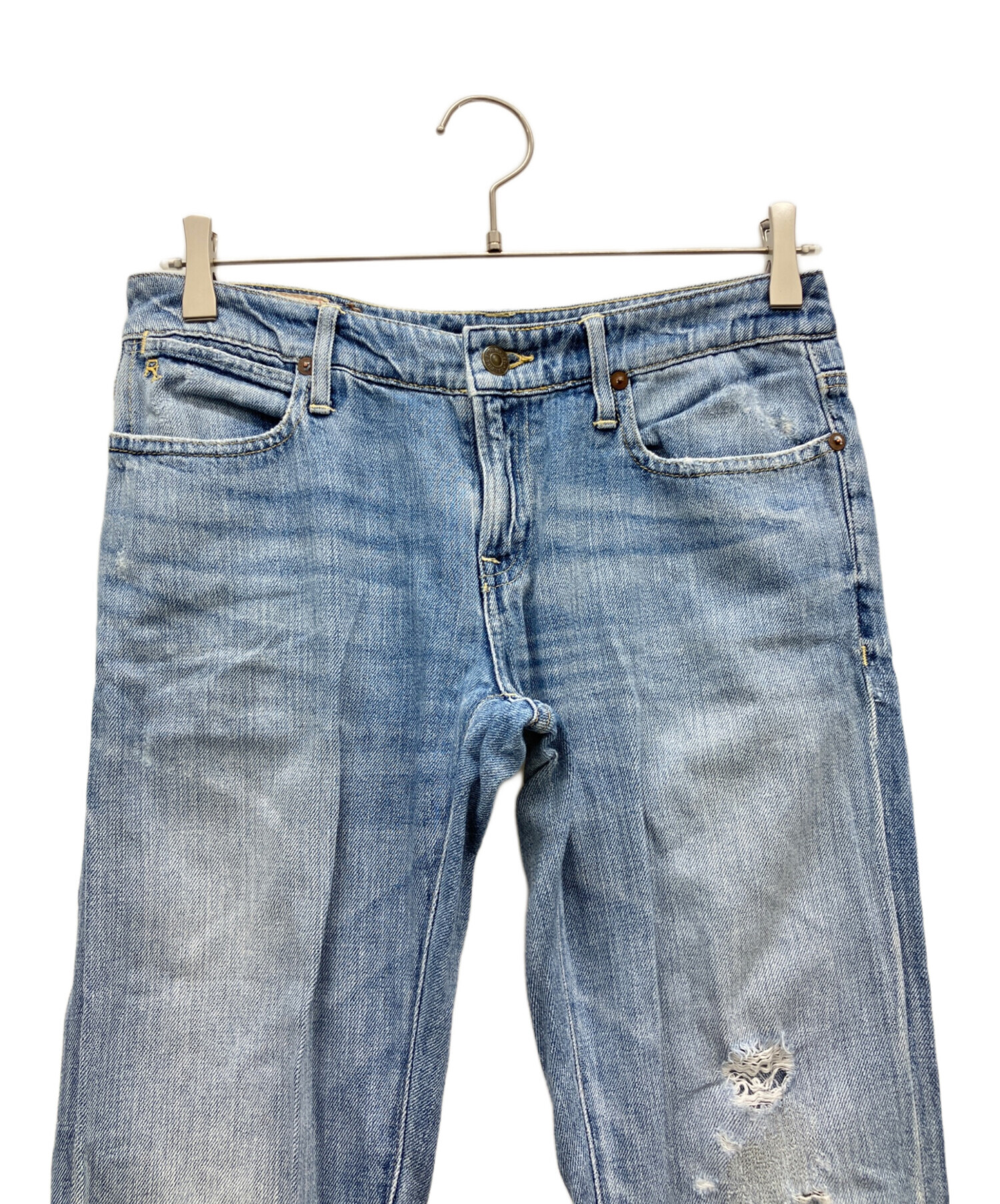 【未使用】POLO RALPH LAUREN ダメージ加工 ペイントデニム 24 中古・古着通販】POLO RALPH LAUREN (ポロ・ラルフローレン) ダメージ