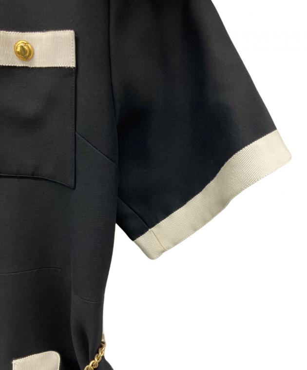 中古・古着通販】GUCCI (グッチ) 半袖ワンピース ネイビー サイズ:SIZE