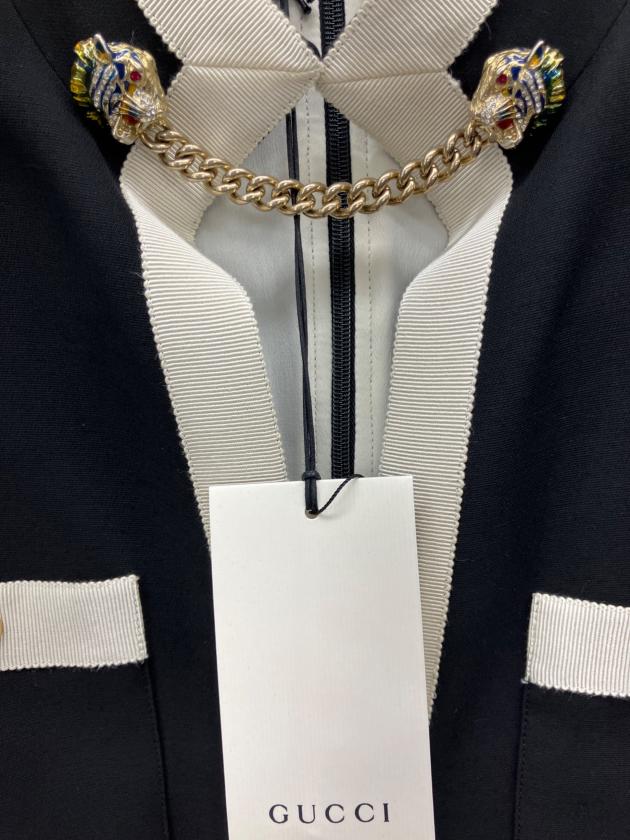 中古・古着通販】GUCCI (グッチ) 半袖ワンピース ネイビー サイズ:SIZE