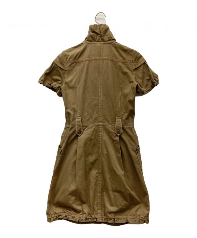 BURBERRY ブルーレーベル ミリタリージャケット 36 カーキ 中古・古着通販】BURBERRY BLUE LABEL (バーバリー ブルー レーベル