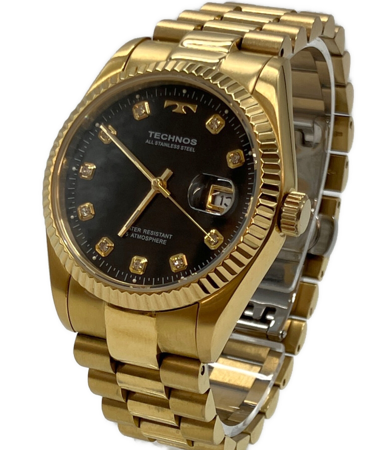 TECHNOS AUTOMATIC LIMITED EDITION 中古稼働品 中古・古着通販】TECHNOS (テクノス) リストウォッチ ゴールドカラー
