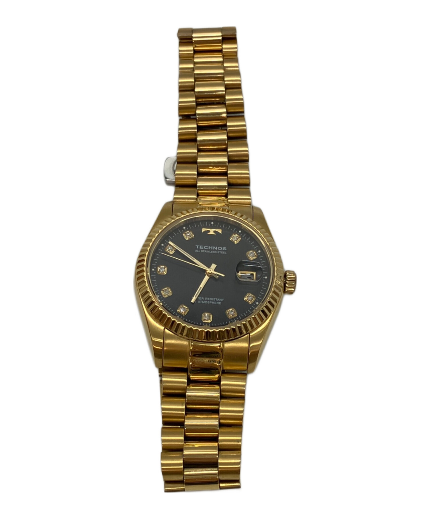 中古・古着通販】TECHNOS (テクノス) リストウォッチ ゴールドカラー