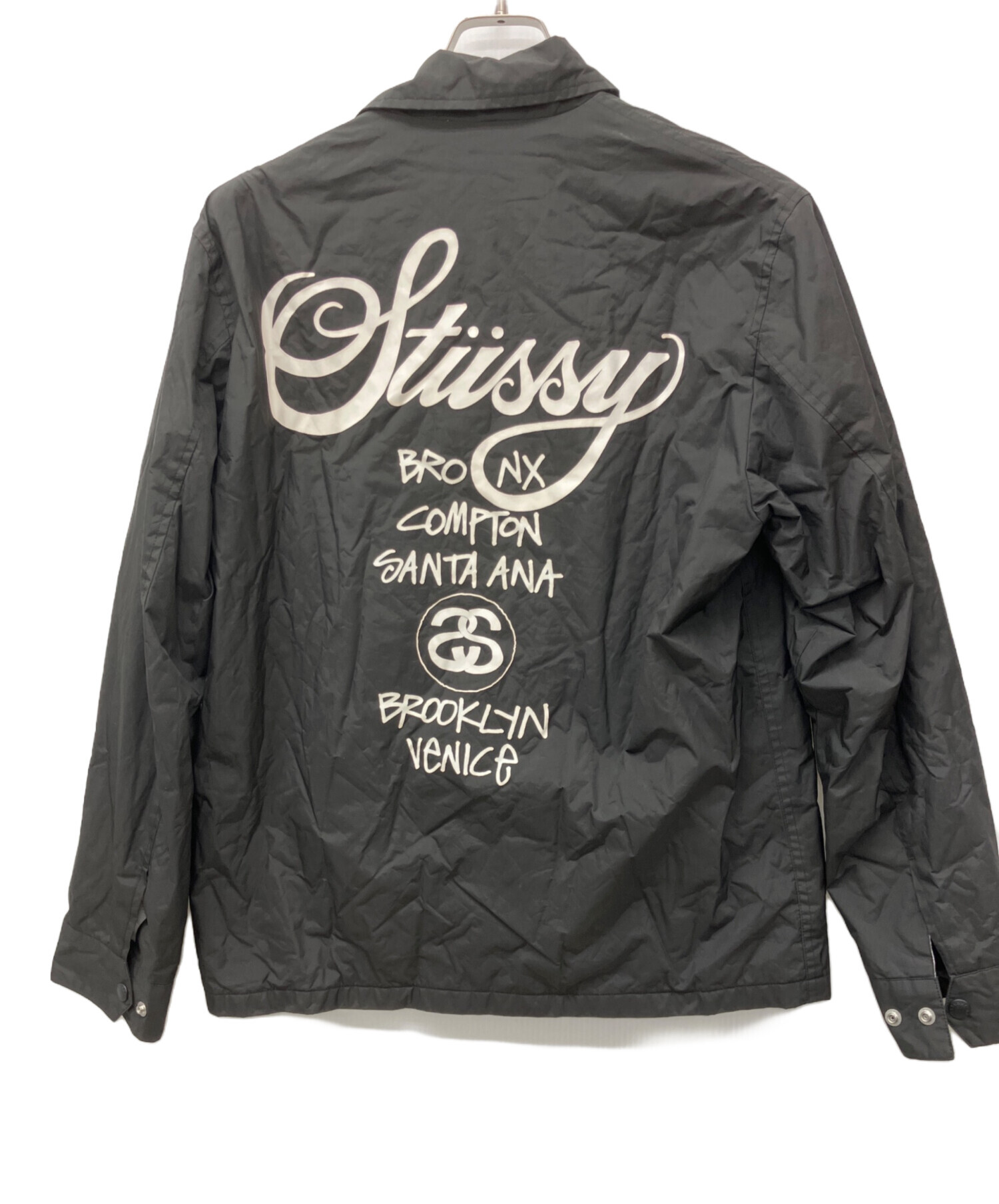中古・古着通販】stussy (ステューシー) コーチジャケット ブラック