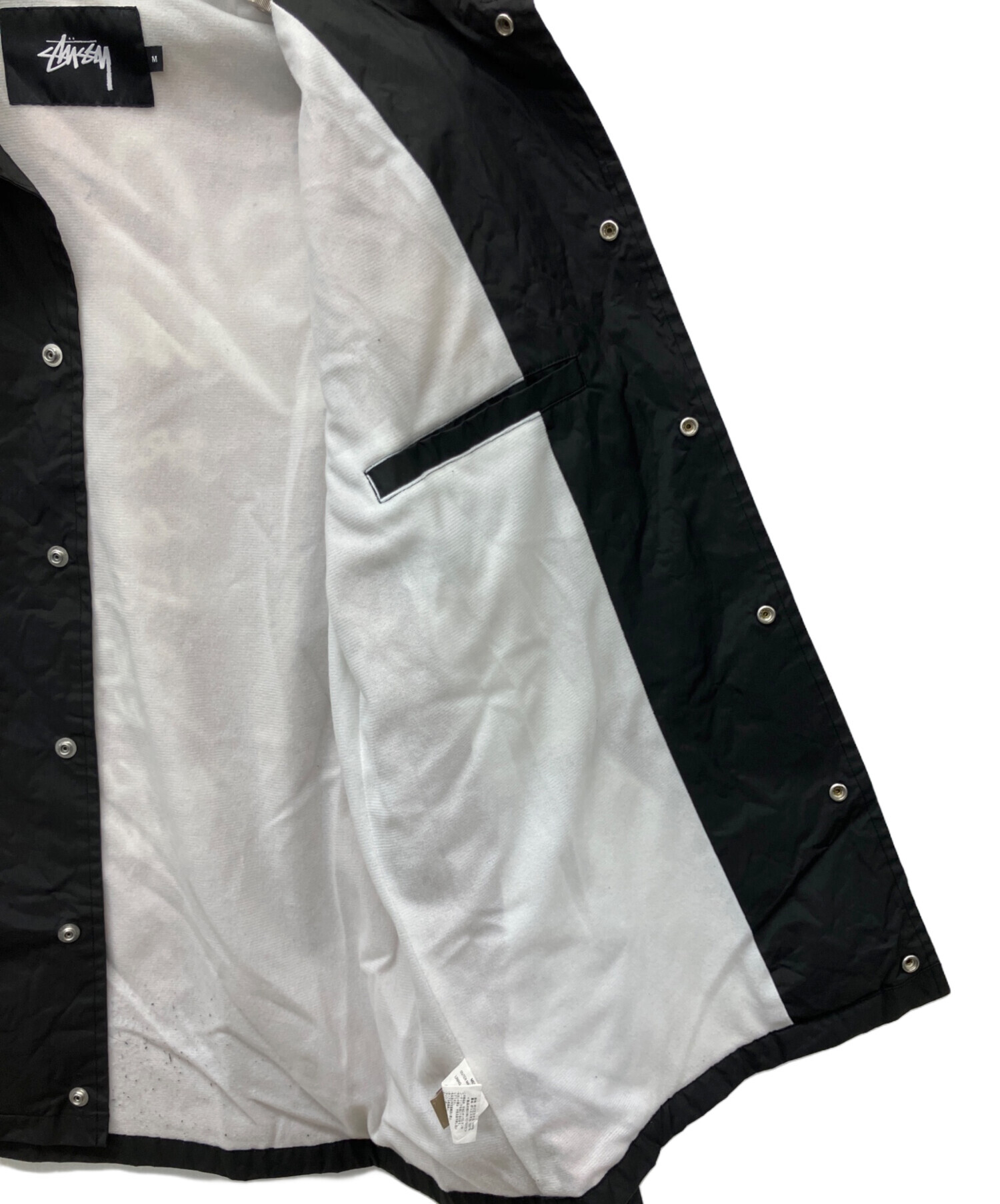 中古・古着通販】stussy (ステューシー) コーチジャケット ブラック