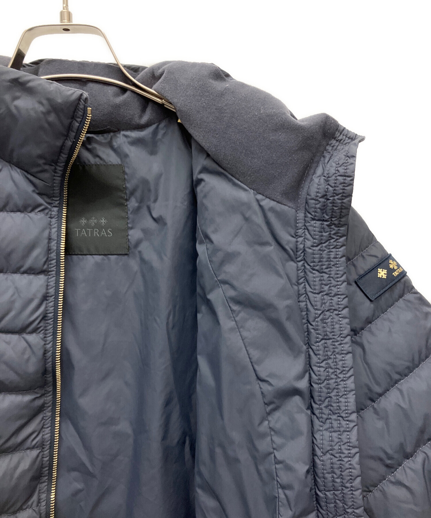 中古・古着通販】TATRAS (タトラス) 7分袖ダウンジャケット ネイビー 