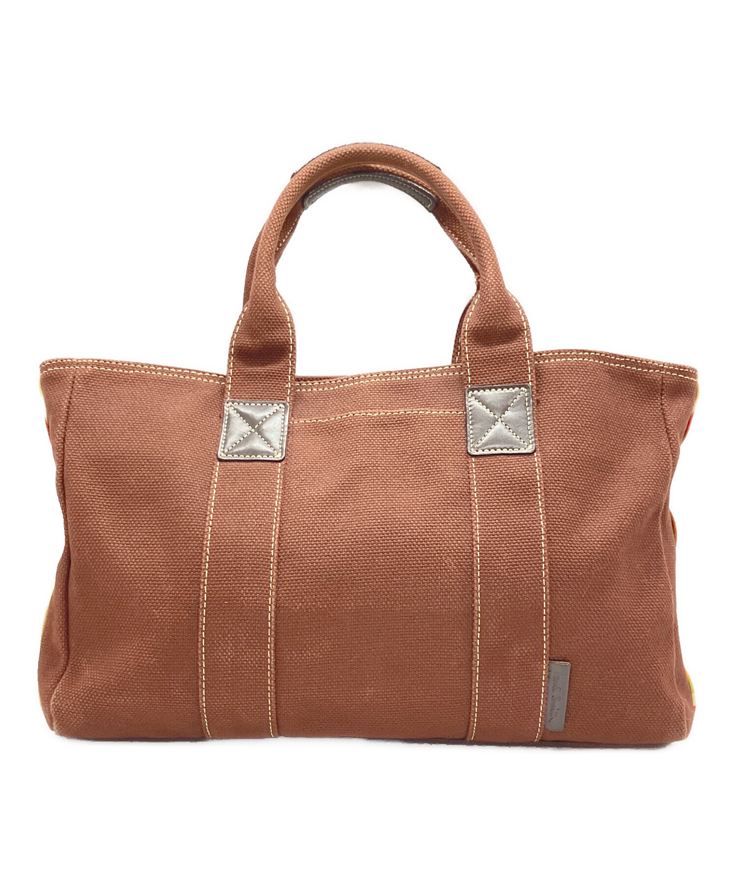 ポールスミス　ハンドバッグ 中古・古着通販】PAUL SMITH (ポールスミス) ハンドバッグ ブラウン
