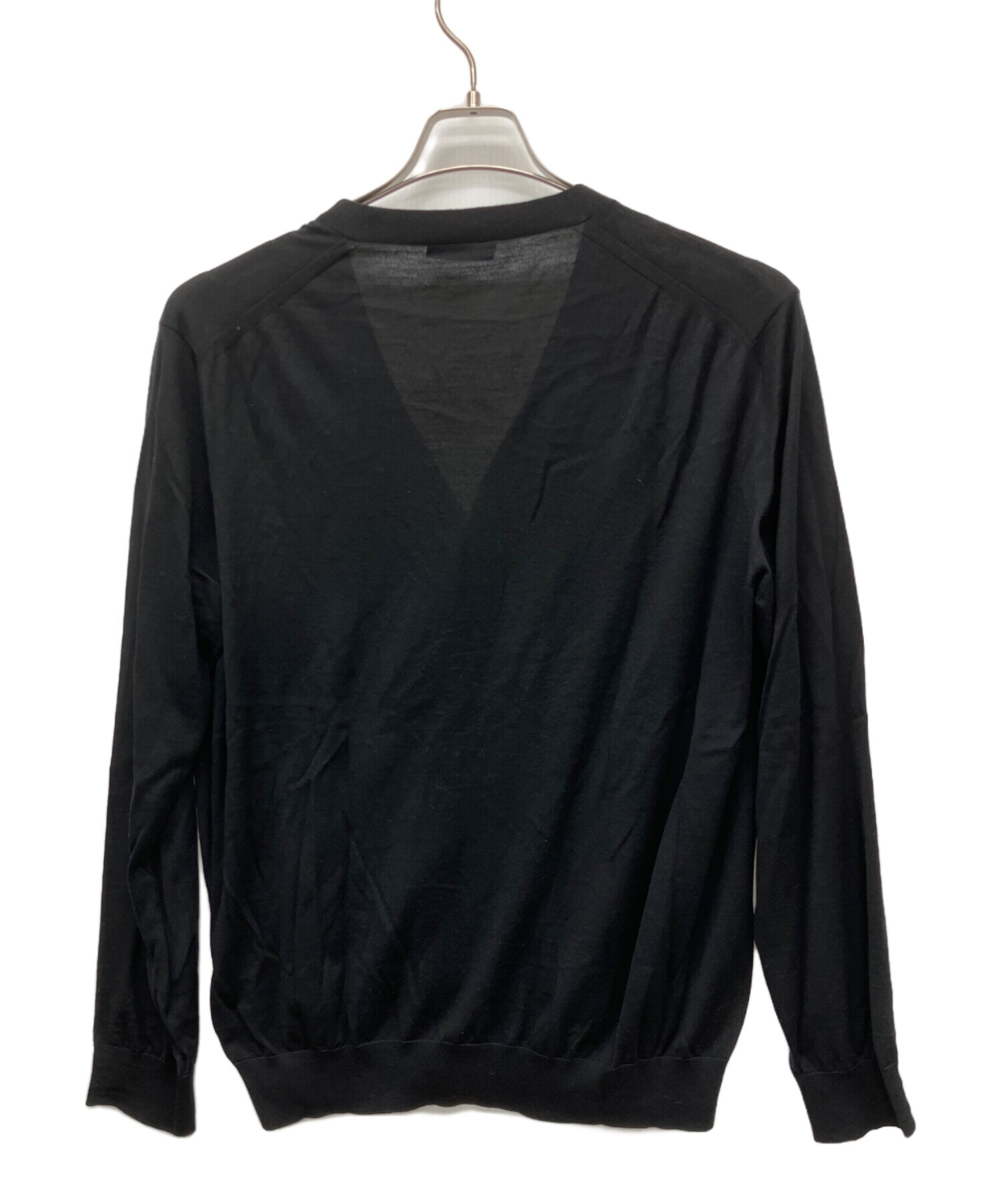 中古・古着通販】PRADA (プラダ) 薄手カーディガン ブラック サイズ:52