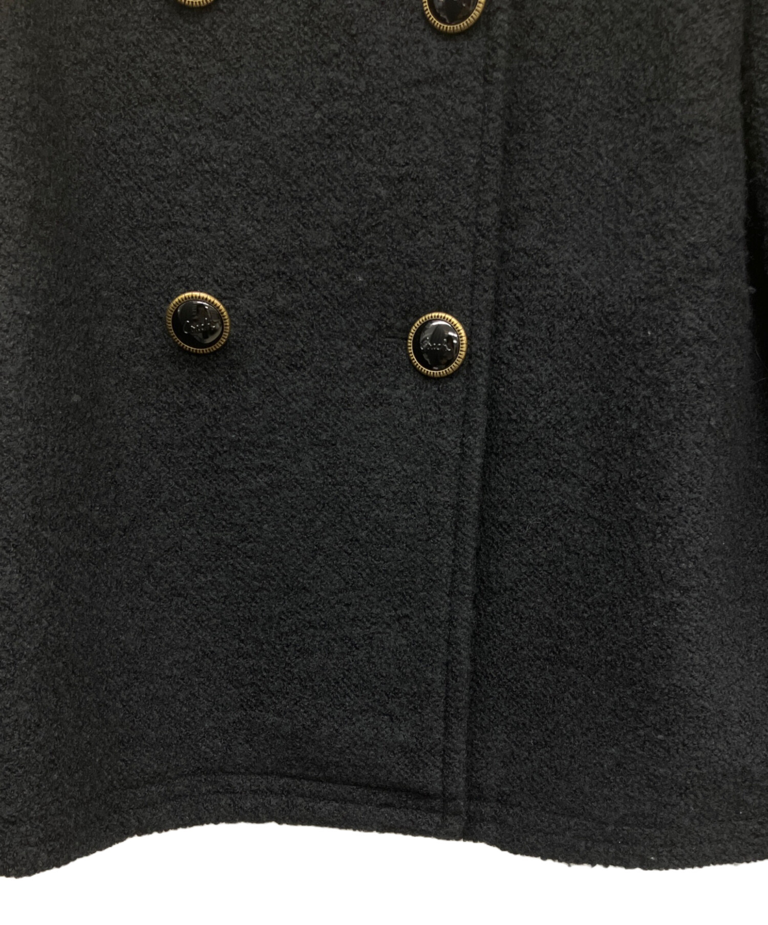 中古・古着通販】COACH (コーチ) ダブルブレストピーコート ブラック