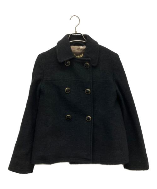 COACH ダブル　Pコート 中古・古着通販】COACH (コーチ) ダブルブレストピーコート ブラック