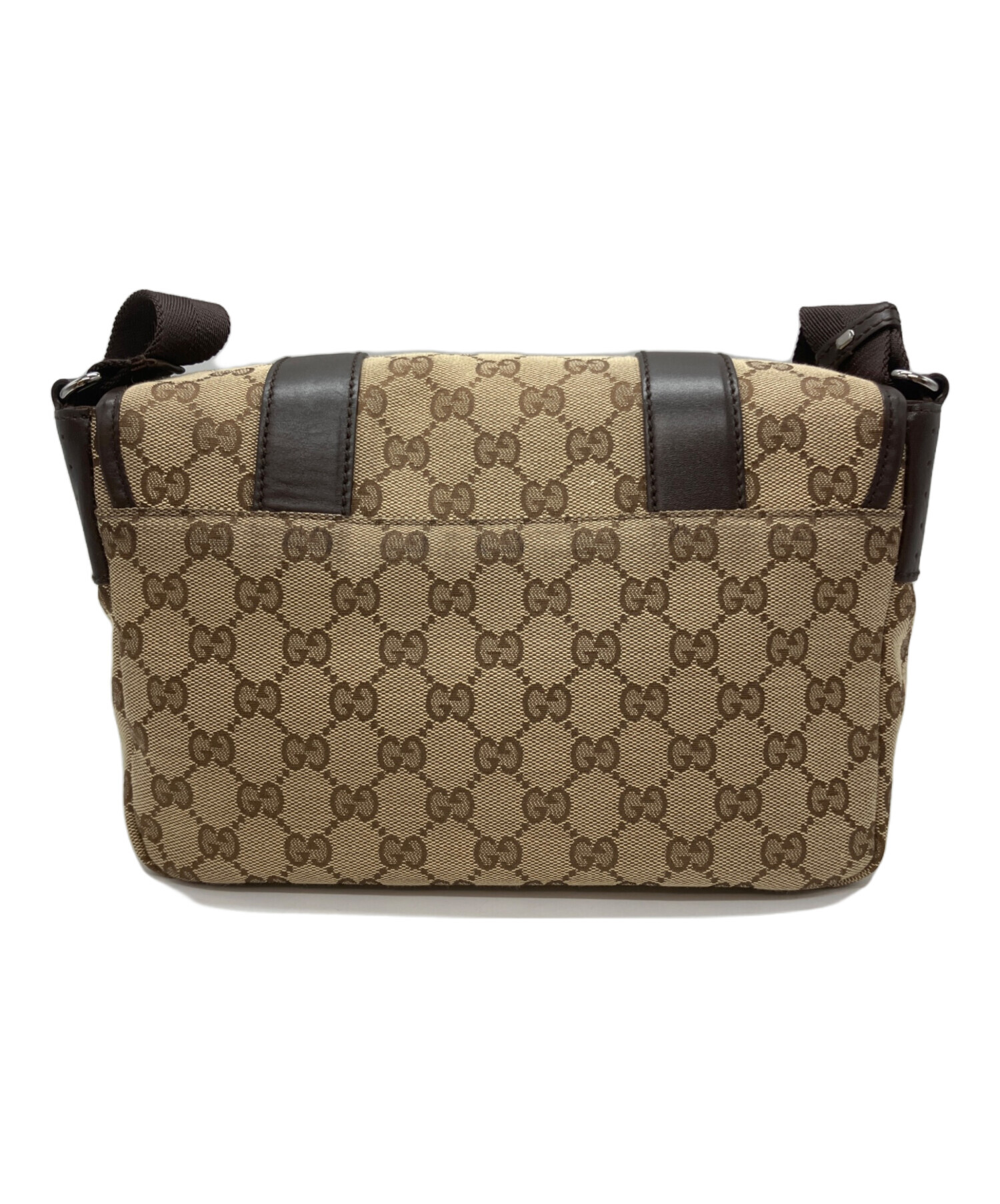 【美品】GUCCI ショルダーバッグ キャンバス ブラウン GG キャメル 中古・古着通販】GUCCI (グッチ) GGキャンバスショルダーバッグ