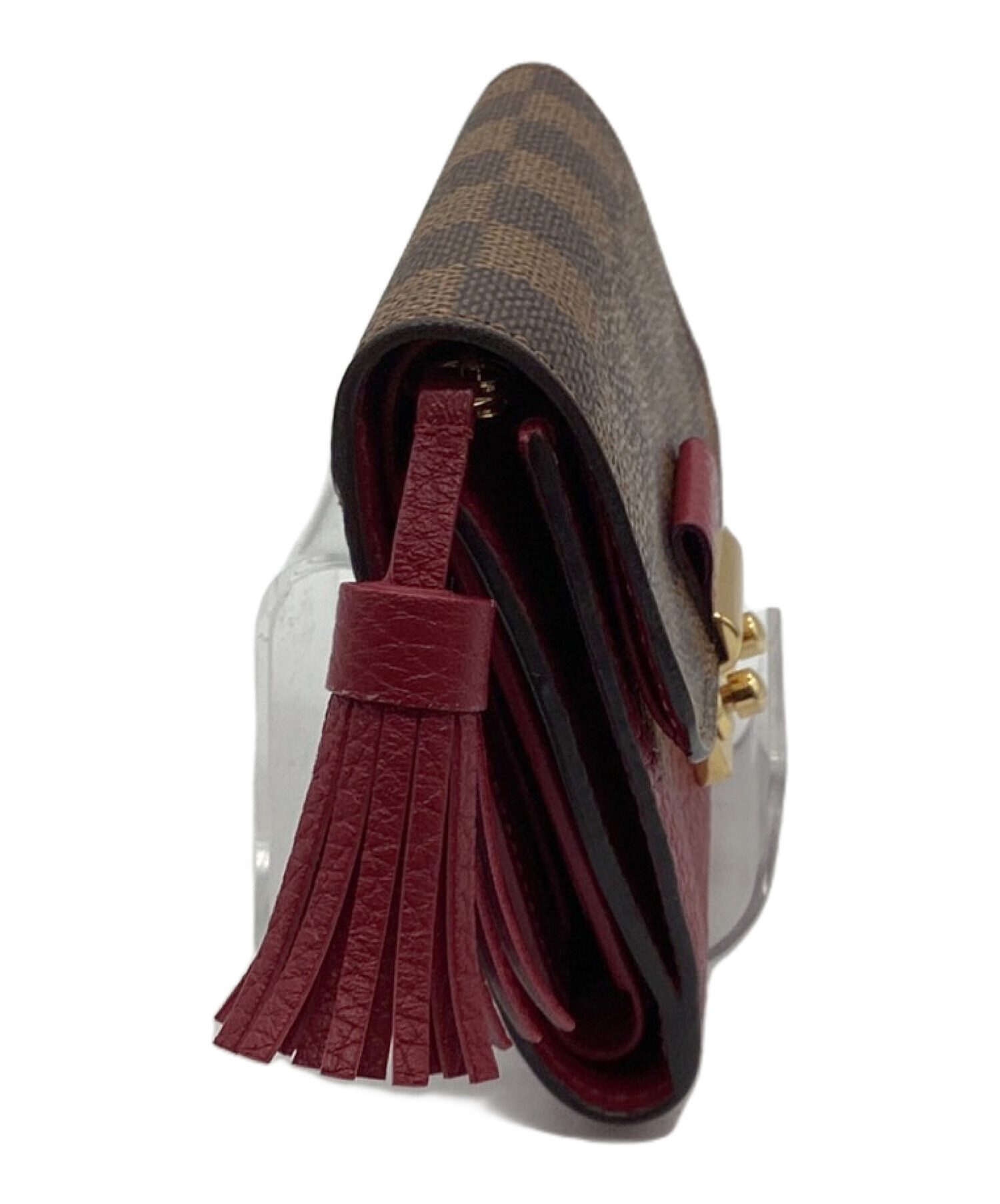 ルイビィトン　三つ折り財布　赤 中古・古着通販】LOUIS VUITTON (ルイ ヴィトン) 3つ折り財布 レッド