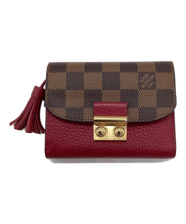 ルイビィトン　三つ折り財布　赤 中古・古着通販】LOUIS VUITTON (ルイ ヴィトン) 3つ折り財布 レッド
