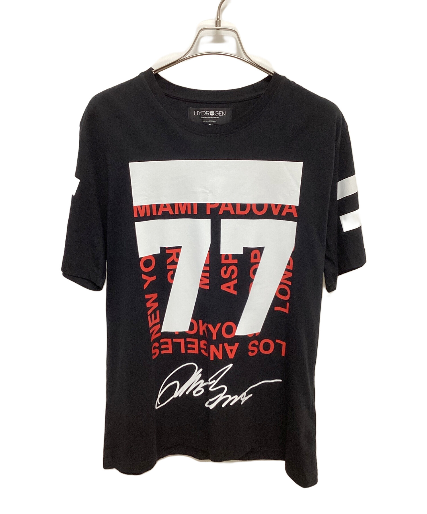 中古・古着通販】HYDROGEN (ハイドロゲン) 77 AB Tシャツ ブラック 