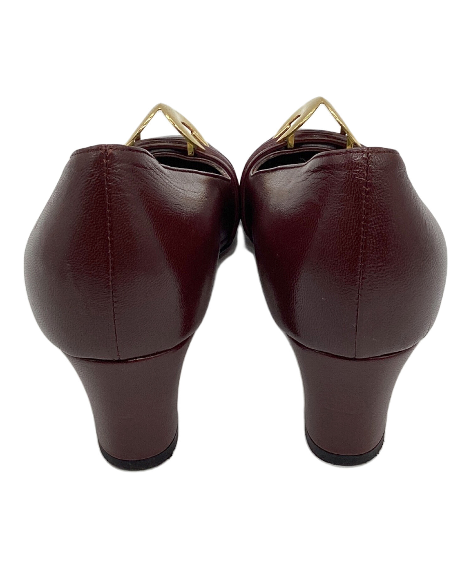 【美品】 GUCCI グッチ ミッドヒールパンプス レッド サイズ35 1/2 中古・古着通販】GUCCI (グッチ) パンプス レッド サイズ:35｜ブランド