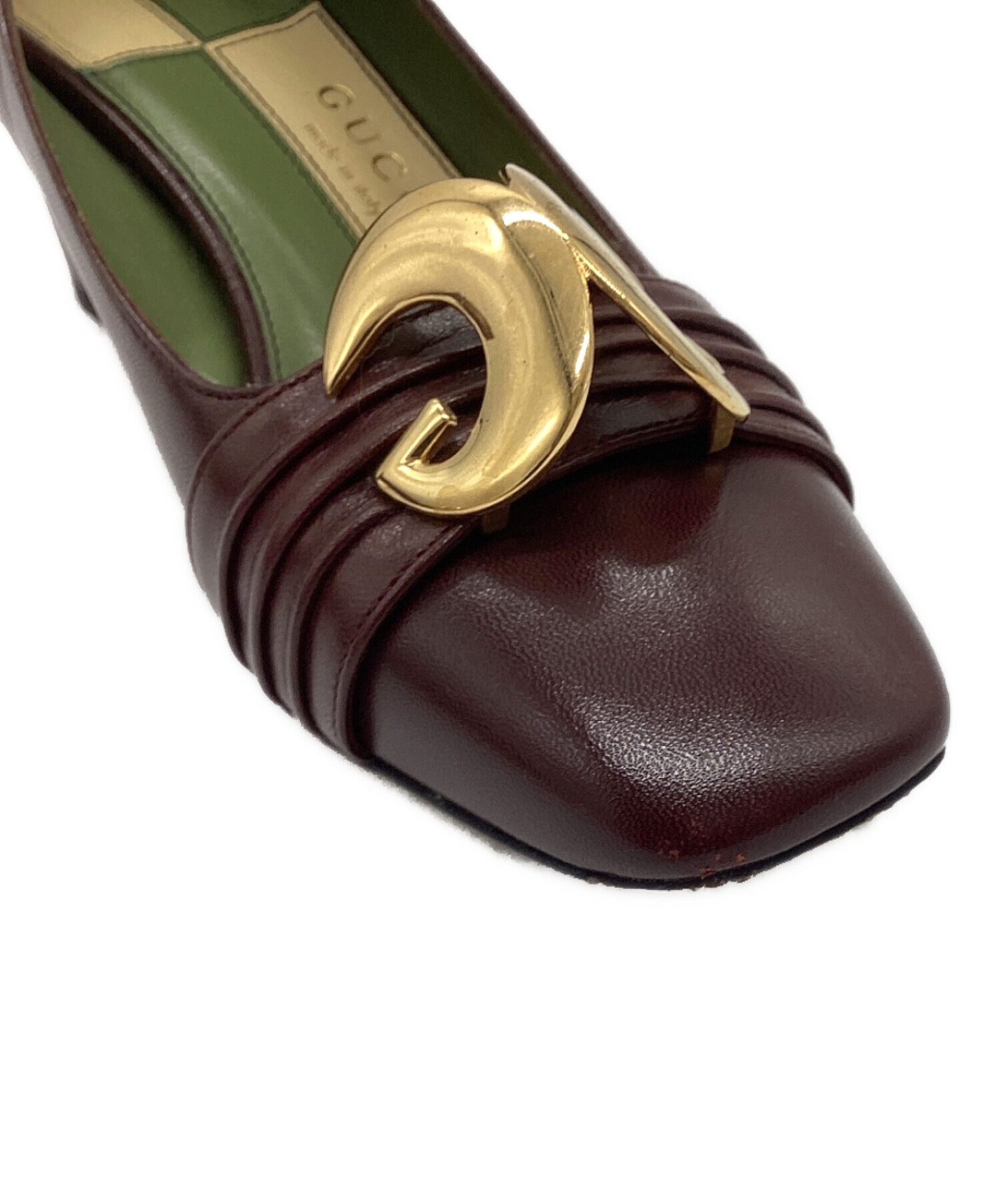 中古・古着通販】GUCCI (グッチ) パンプス レッド サイズ:35｜ブランド