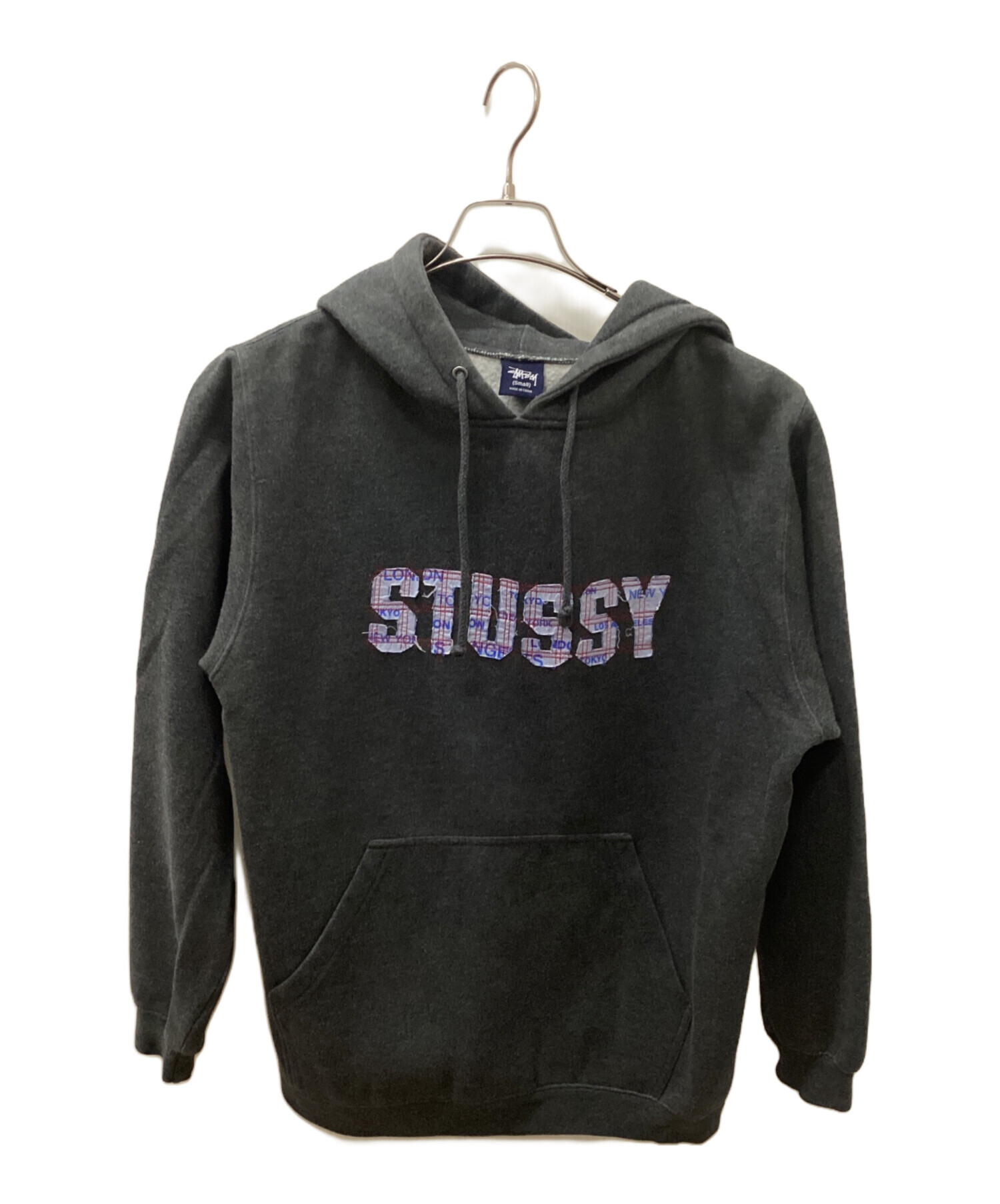 STUSSY ステューシー Sロゴ プルオーバーパーカー M グレー