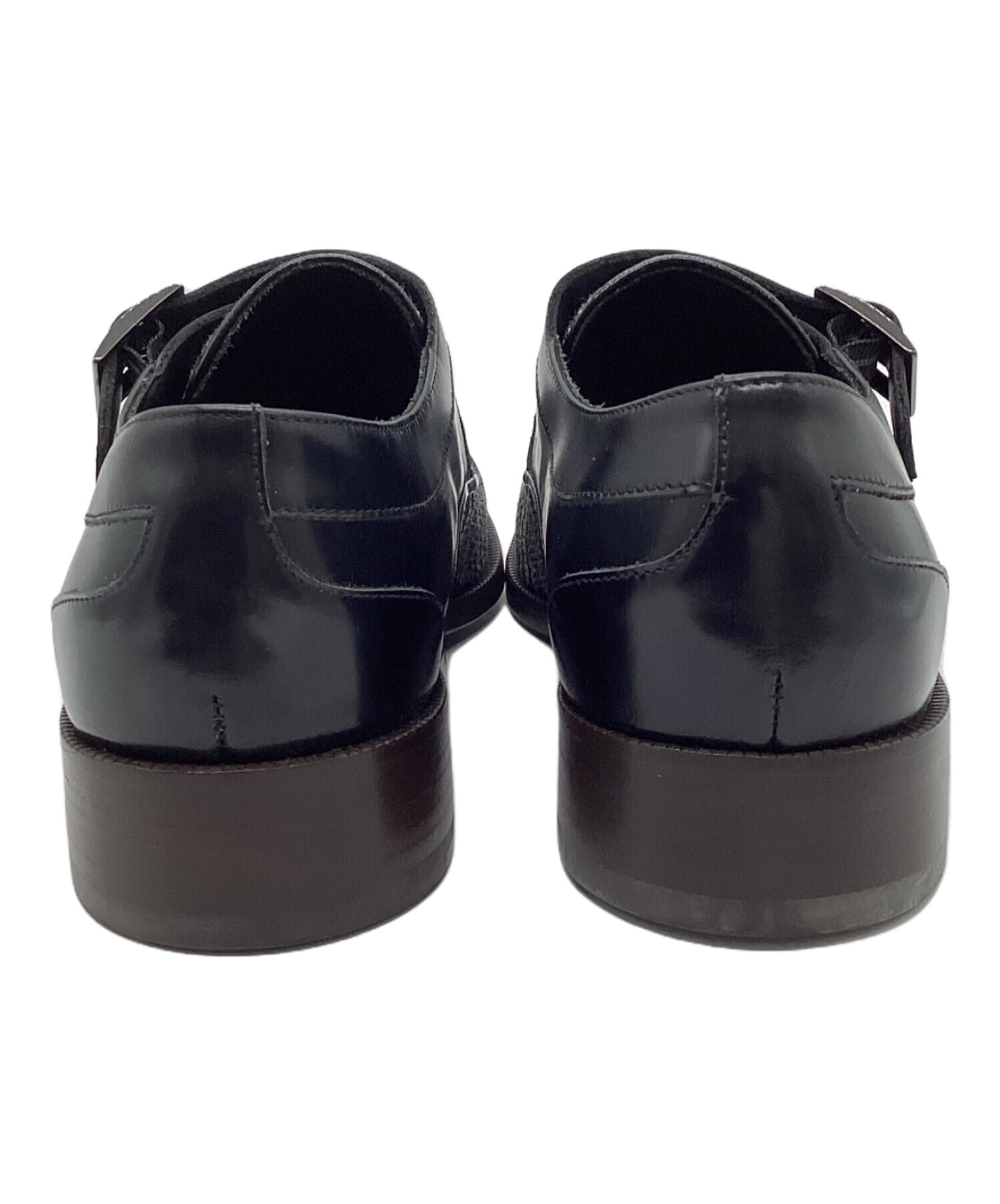 中古・古着通販】ETRO (エトロ) ダブルモンクシューズ ブラック サイズ