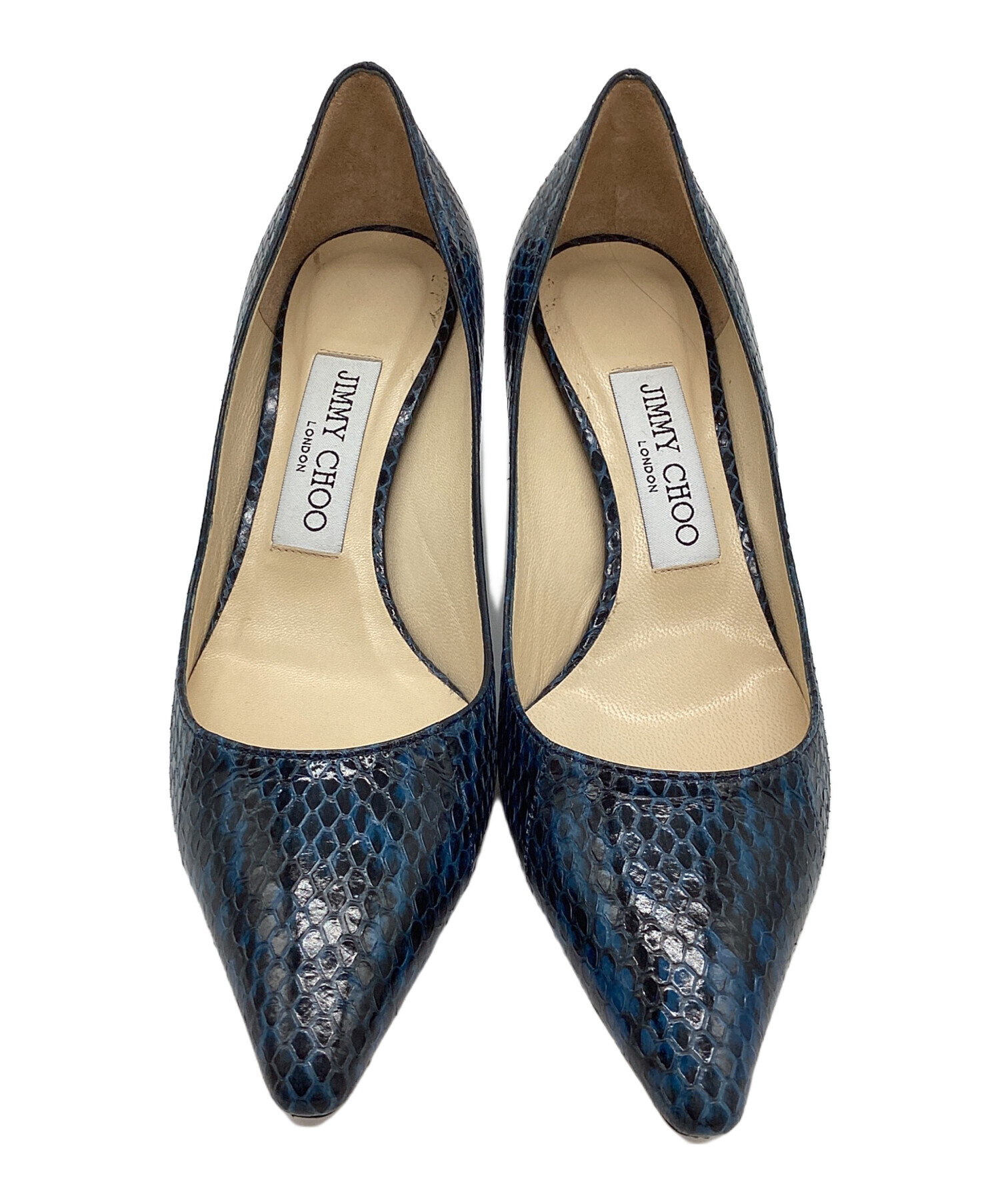 中古・古着通販】JIMMY CHOO (ジミーチュウ) ヒールパンプス ブルー