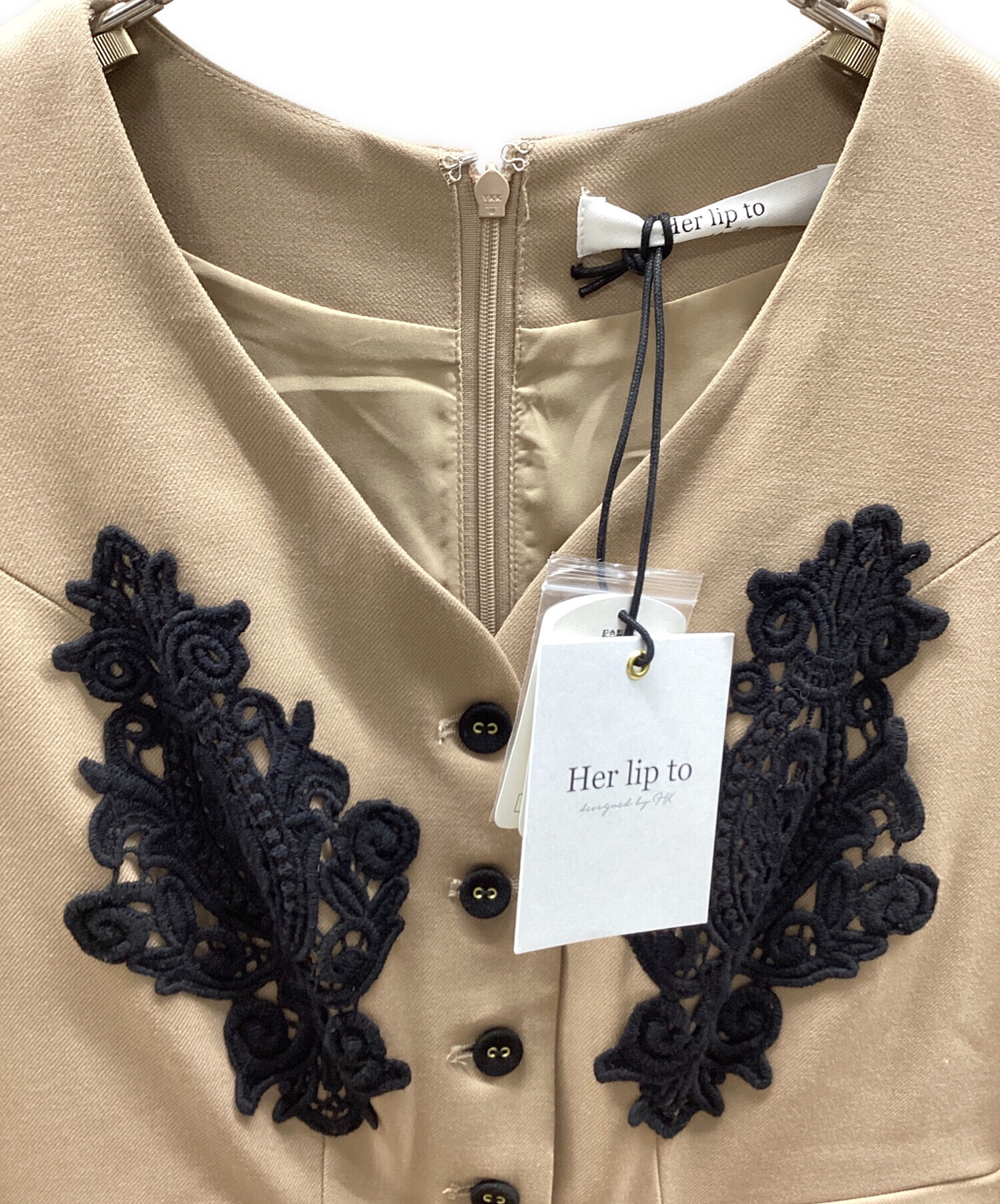中古・古着通販】HER LIP TO (ハーリップトゥ) レースモチーフツイル 