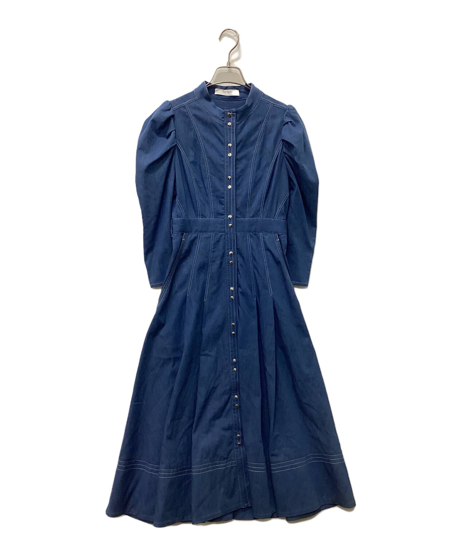 中古・古着通販】HER LIP TO (ハーリップトゥ) デニムワンピース