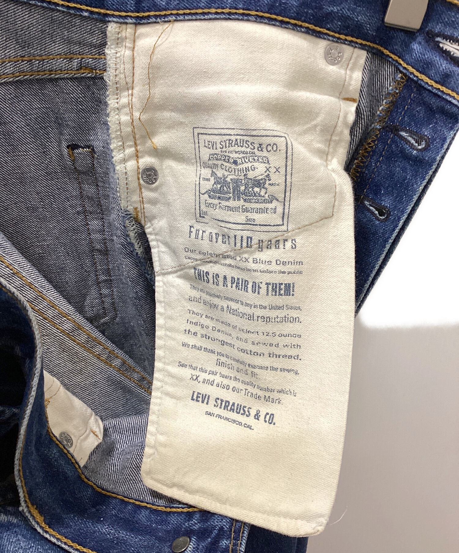 Levi’s / ボトム/31/デニム/GRY 中古・古着通販】LEVI'S (リーバイス) 80s脇割りモデルデニムパンツ
