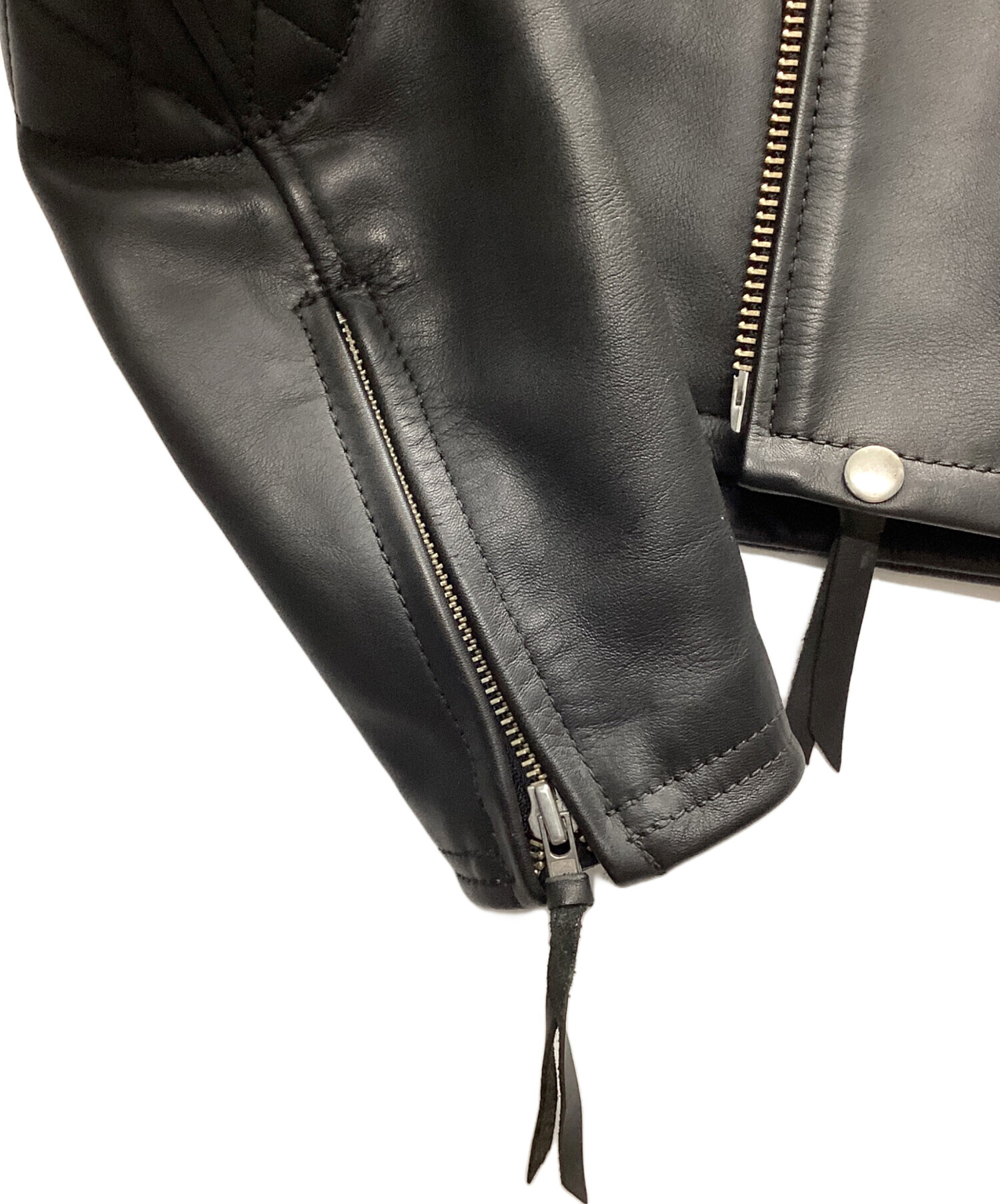 中古・古着通販】KADOYA (カドヤ) レザーダブルライダースジャケット