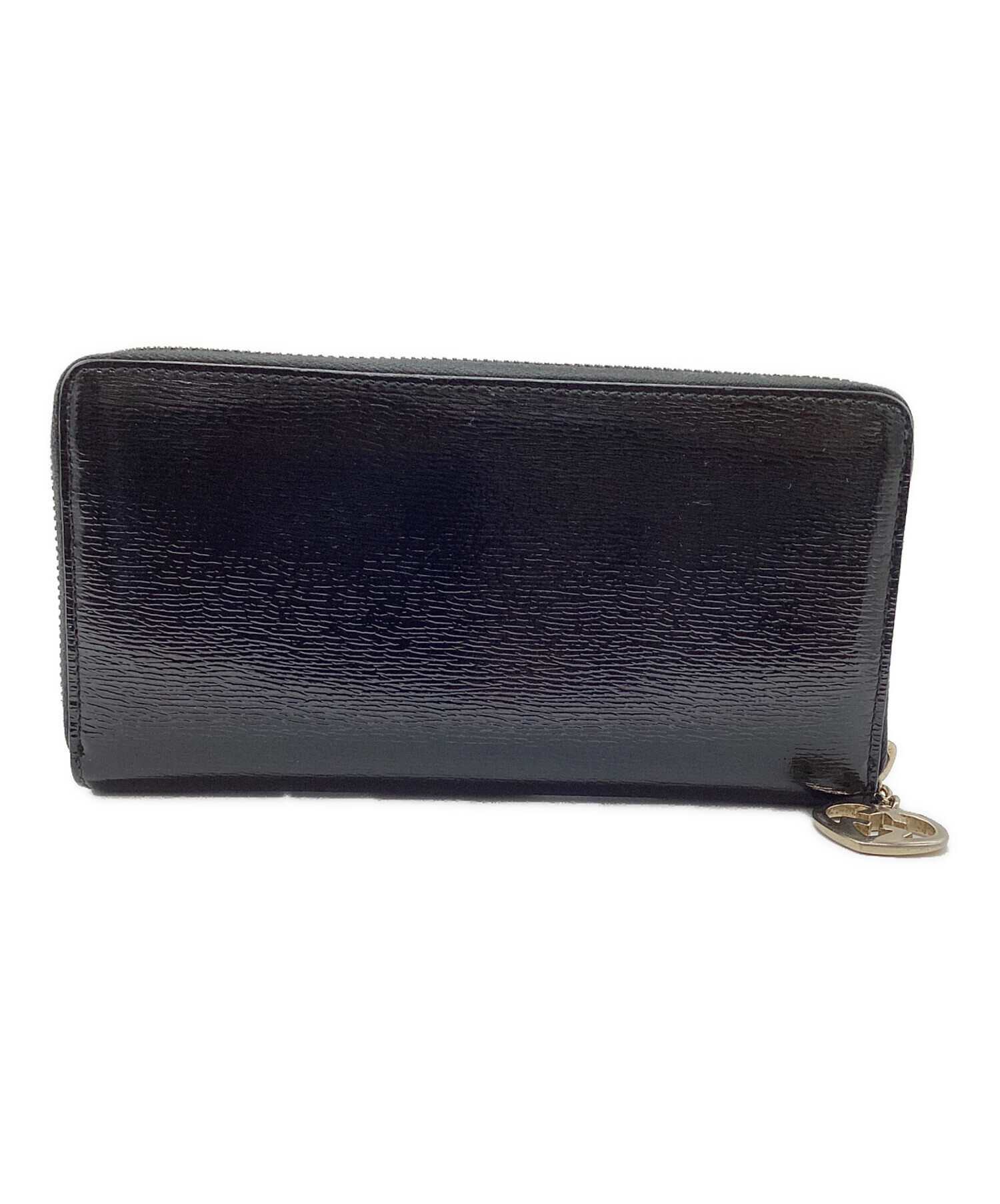 中古・古着通販】GUCCI (グッチ) ラブリーハート長財布 ブラック 