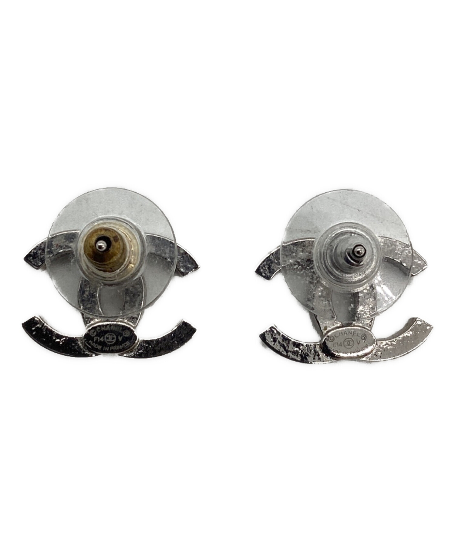 中古・古着通販】CHANEL (シャネル) ココマーク ラインストーンピアス