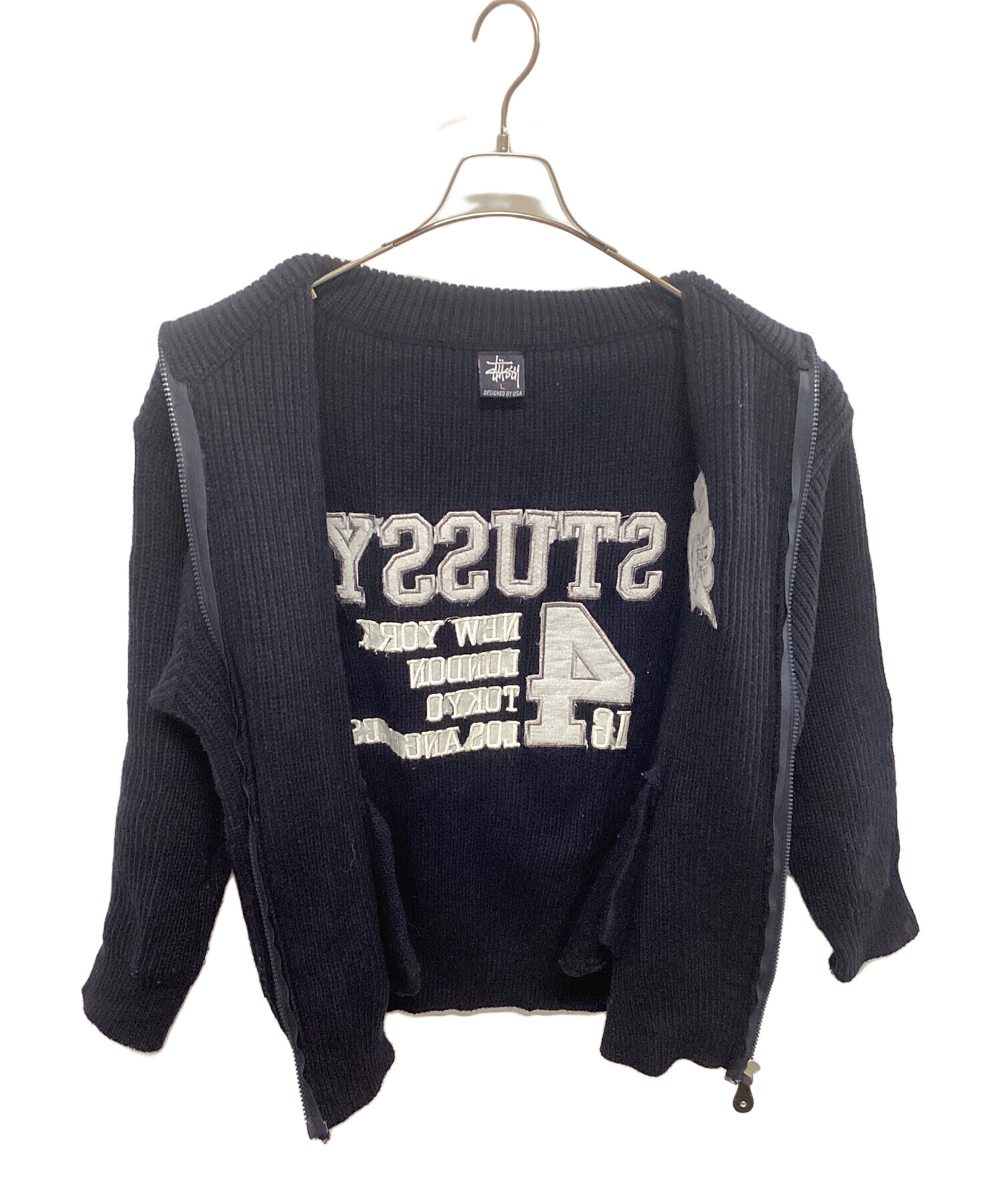 中古・古着通販】stussy (ステューシー) 90sBIG4フルジップニット