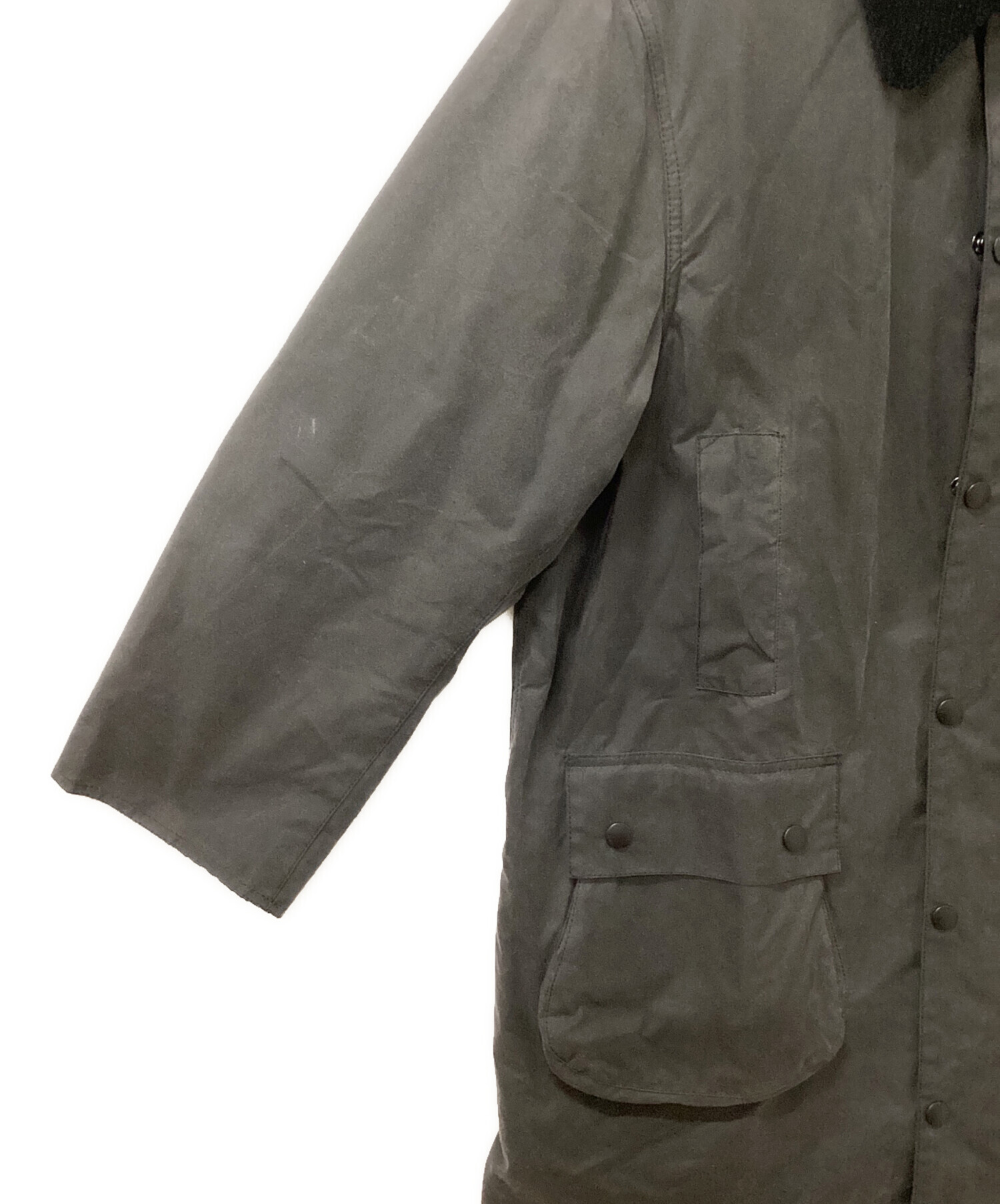 中古・古着通販】Barbour (バブアー) BORDER OS WAX JACKET グレー