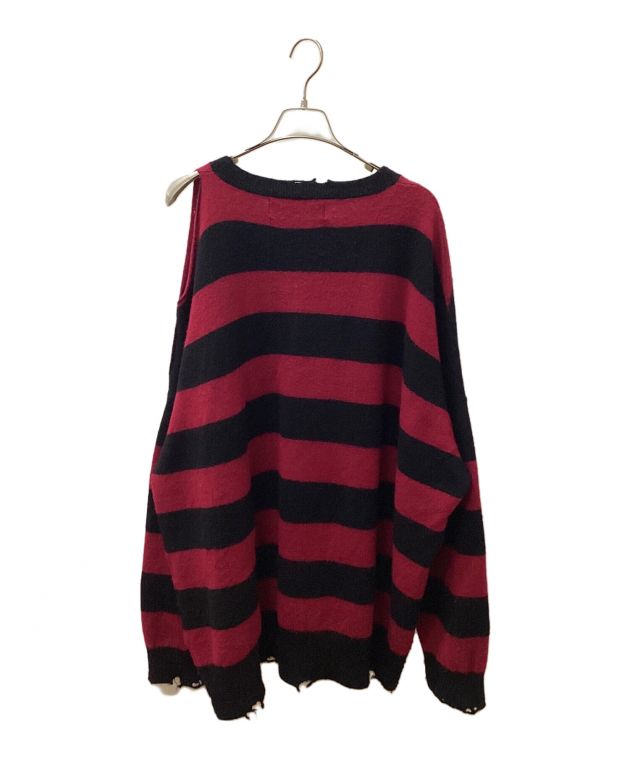 中古・古着通販】DAIRIKU (ダイリク) Fulling Damage Border Knit 