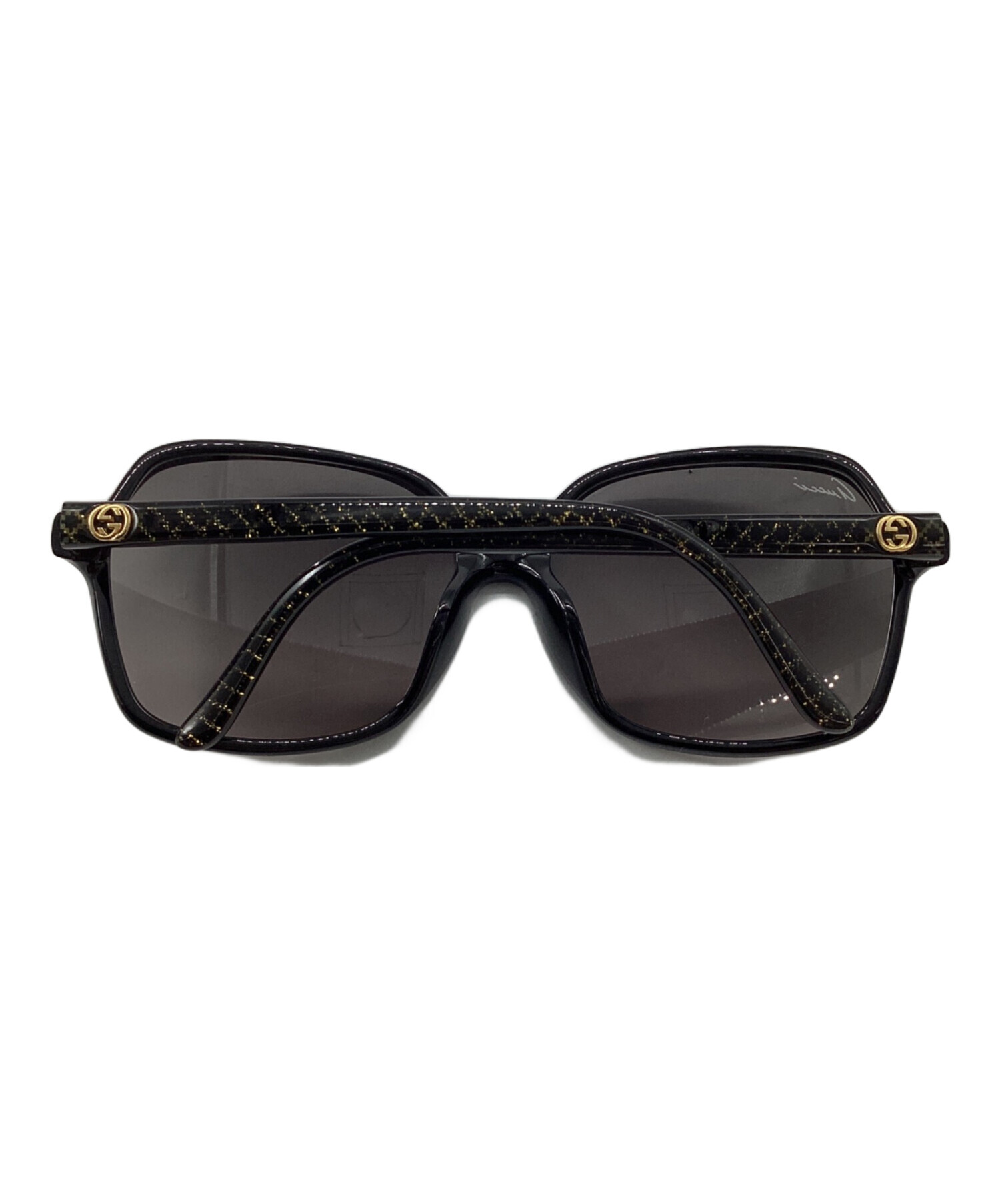 中古・古着通販】GUCCI (グッチ) サングラス ブラック×ゴールド サイズ 