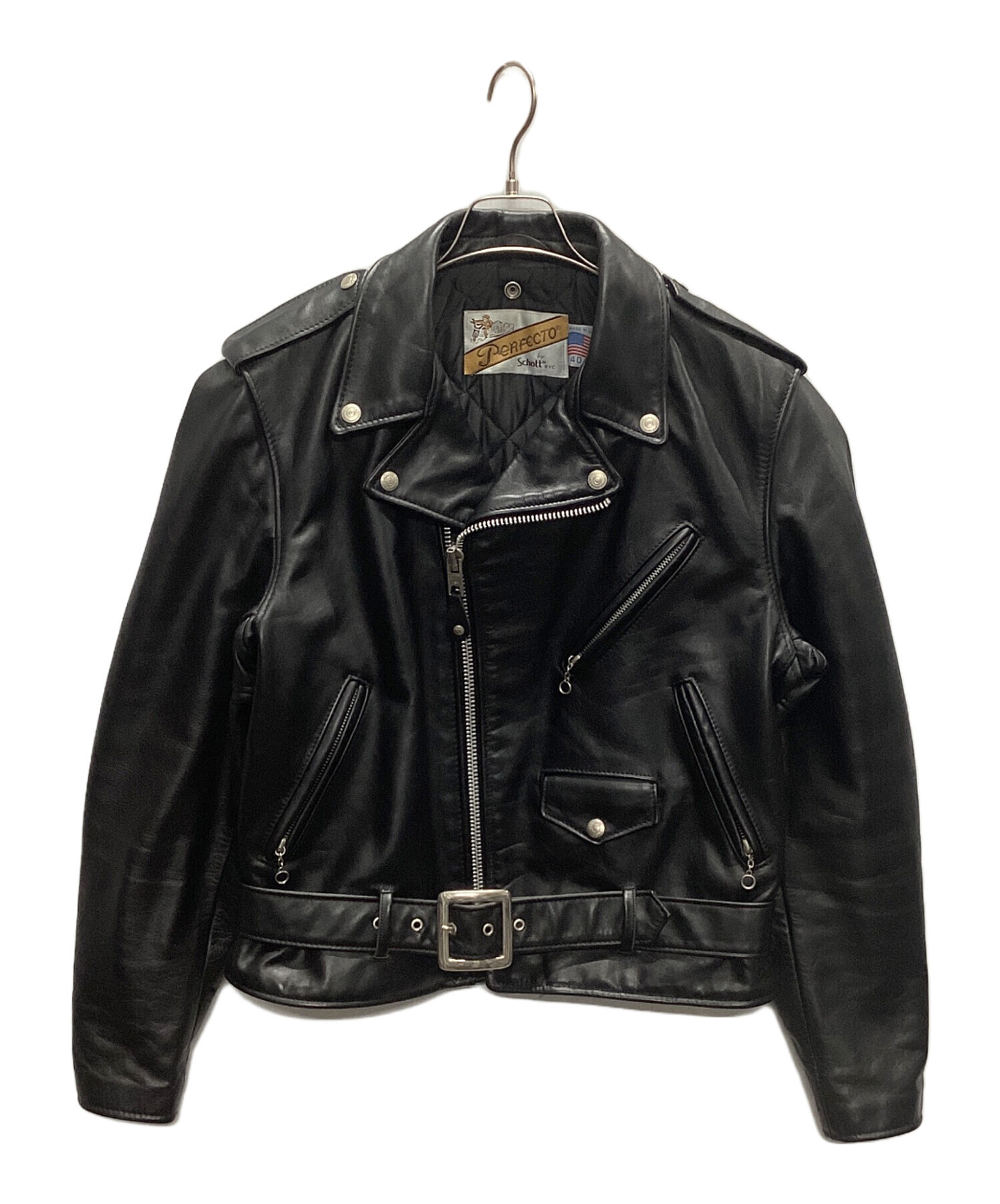 中古・古着通販】Schott (ショット) 618 ダブルライダース ブラック