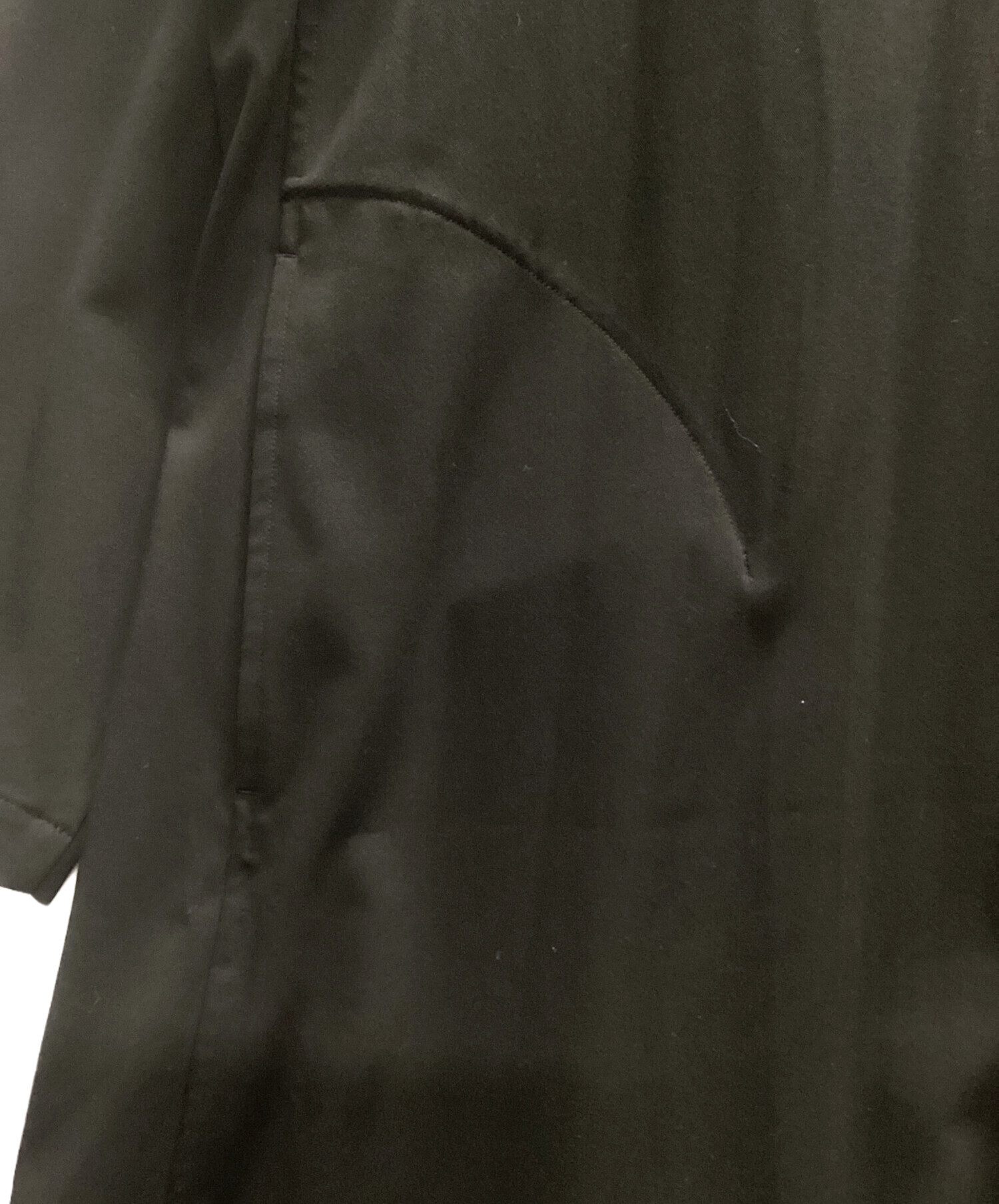 中古・古着通販】s'yte (サイト) スタンドカラーシャツコート ブラック