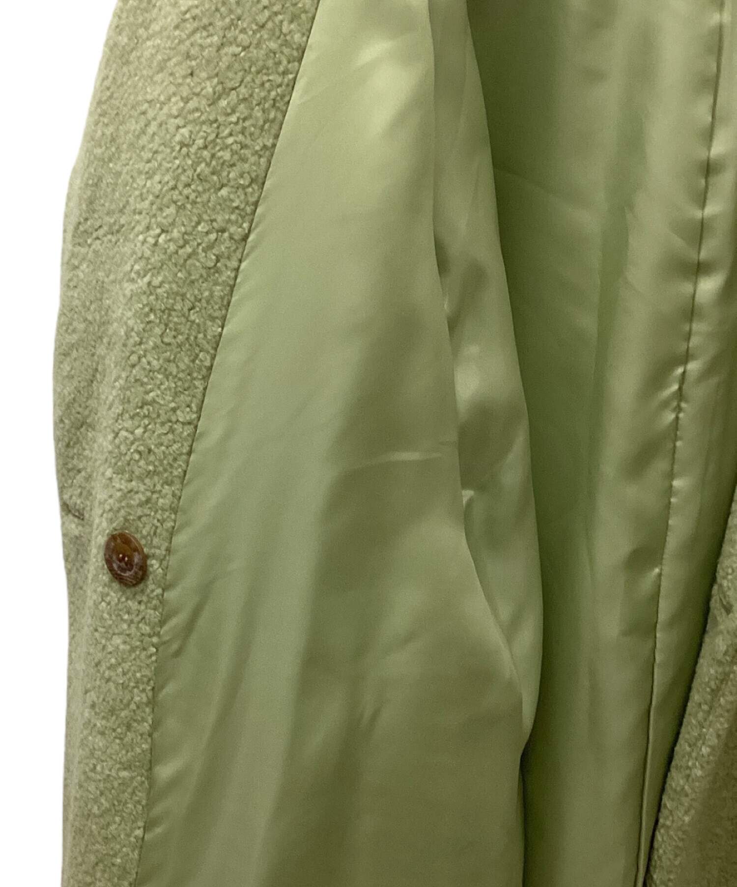 中古・古着通販】CADUNE (カデュネ) ボアコート 黄緑 サイズ:38