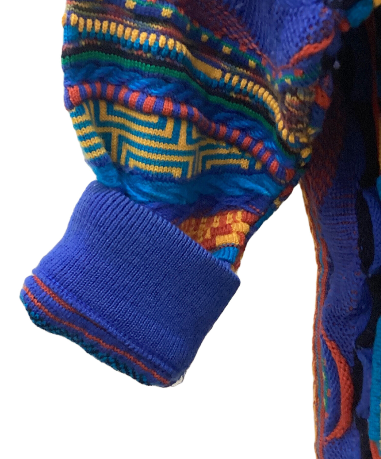 イタリア製 ユーロ古着 立体 3D マルチカラー ウール ニット セーター 原宿 イタリア製 ユーロ古着 立体 3D マルチカラー ウール ニット セーター 原宿