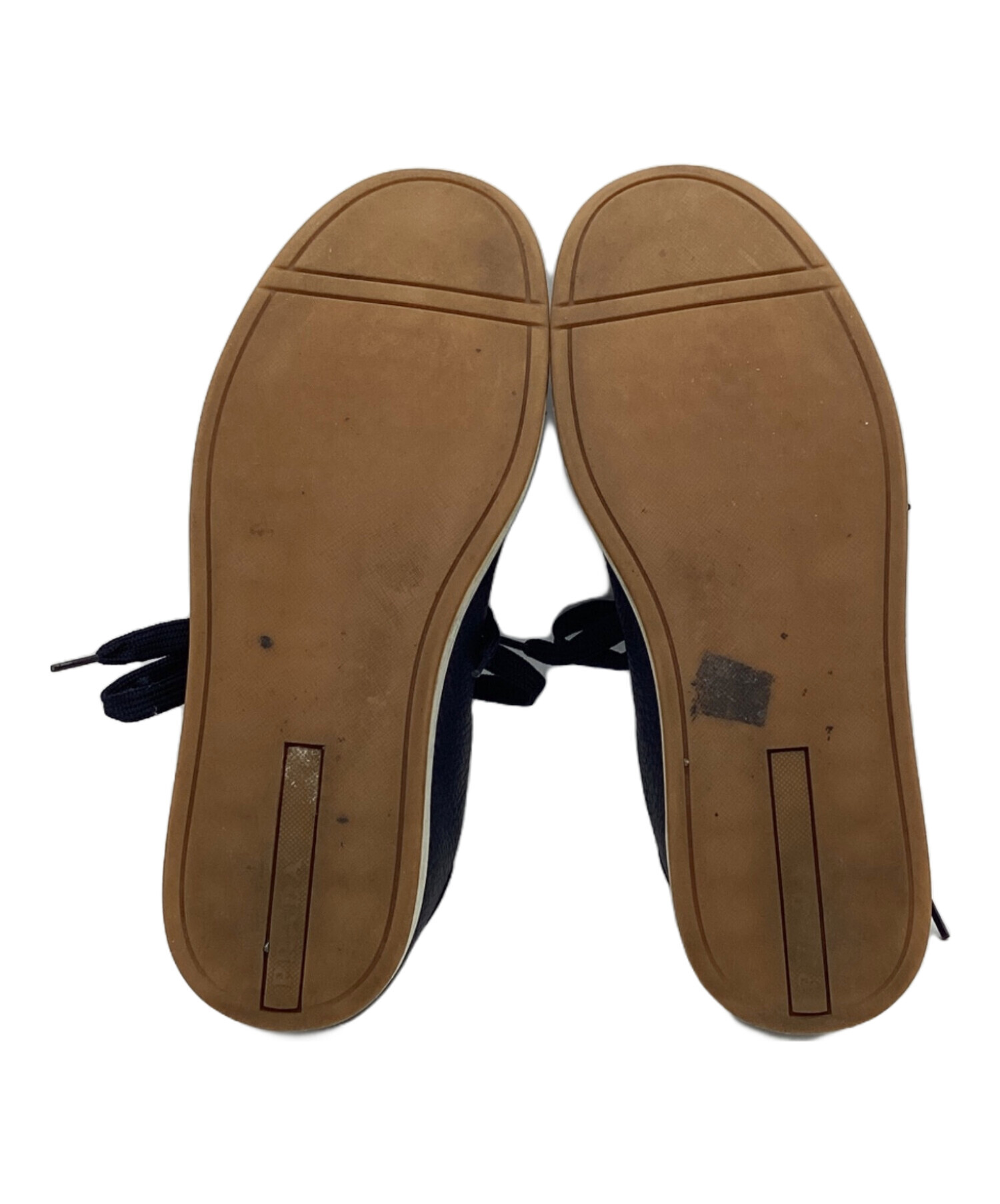中古・古着通販】PRADA (プラダ) レザースニーカー ネイビー サイズ:5 