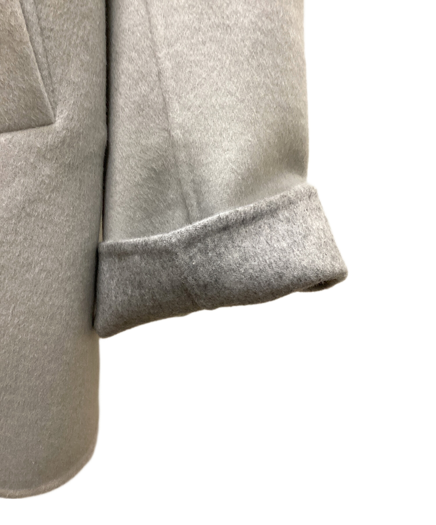 中古・古着通販】ENFOLD (エンフォルド) FLAT－COLLAR COAT グレー