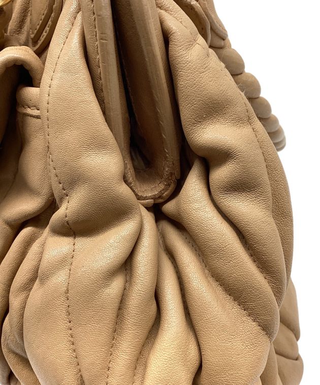 中古・古着通販】MIU MIU (ミュウミュウ) ギャザーハンドバッグ