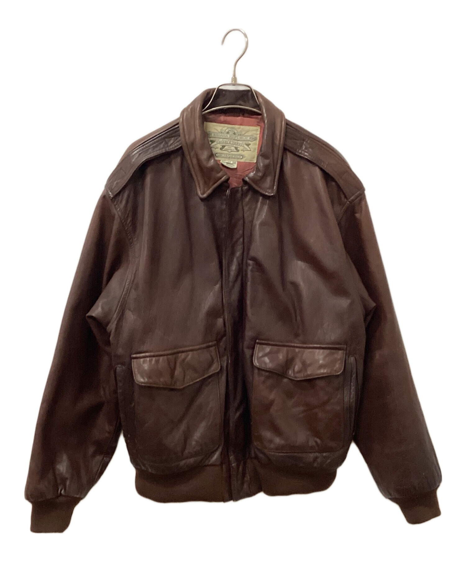 80s 旧タグ バナナリパブリック レザージャケット A-2 ブラウン 古着 80s 旧タグ バナナリパブリック レザージャケット A-2 ブラウン 古着