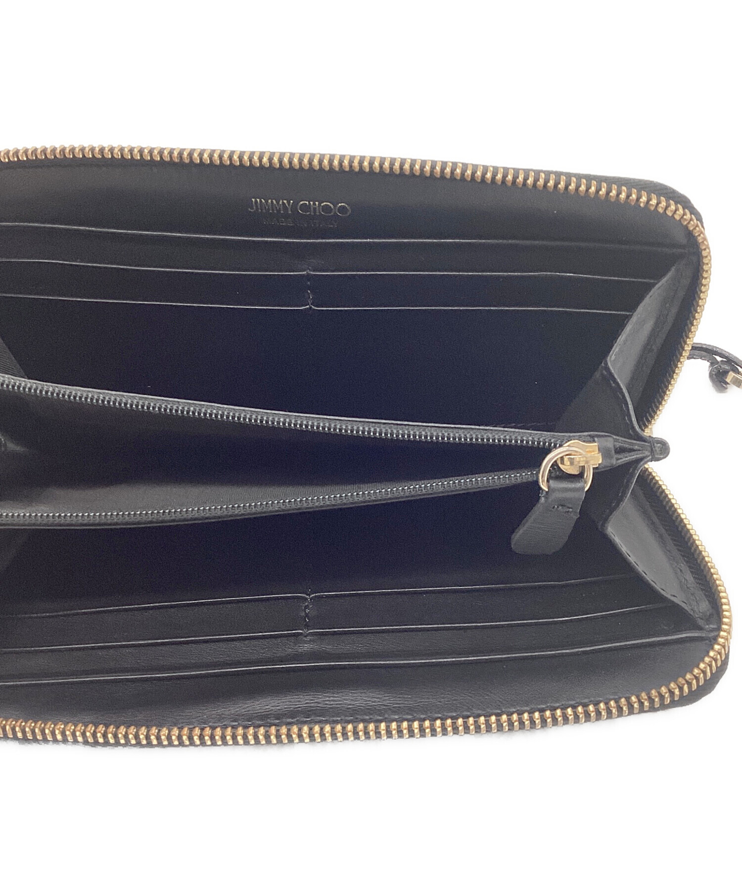 中古・古着通販】JIMMY CHOO (ジミーチュウ) FILIPA EMG BK ラウンド 