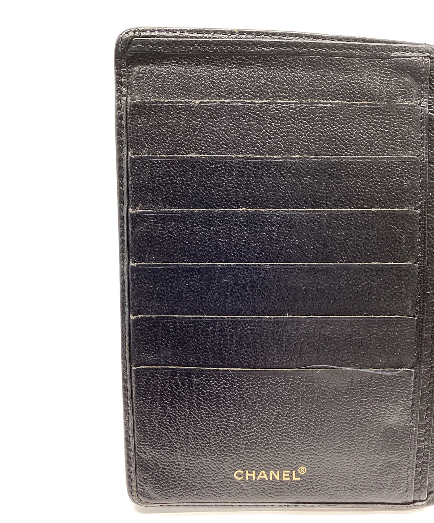 中古・古着通販】CHANEL (シャネル) ココマーク 2つ折り財布 ブラック