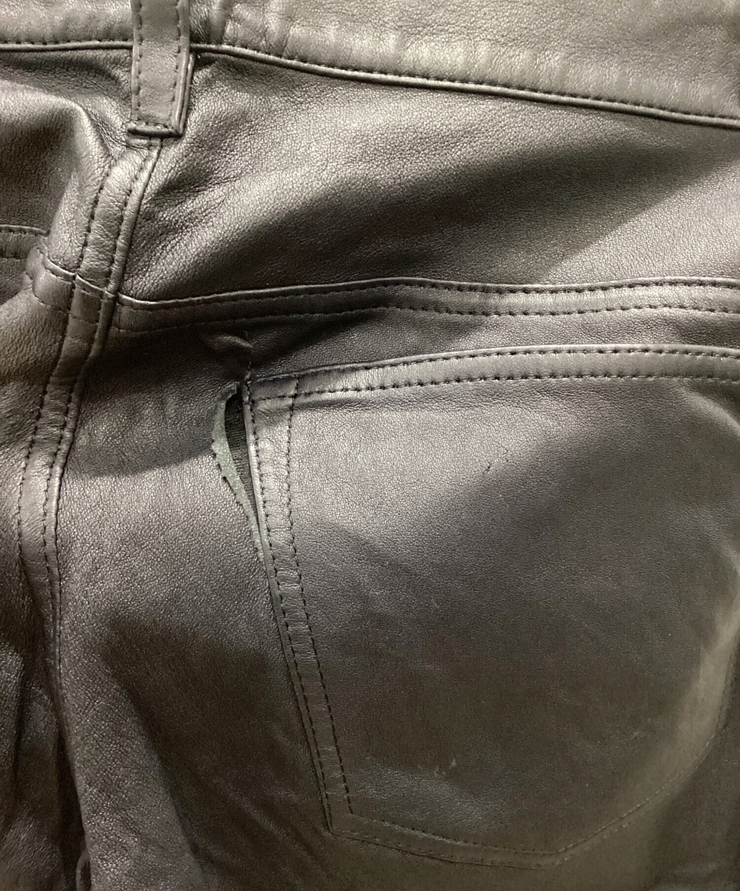 中古・古着通販】UNDERCOVER (アンダーカバー) ラムレザーパンツ