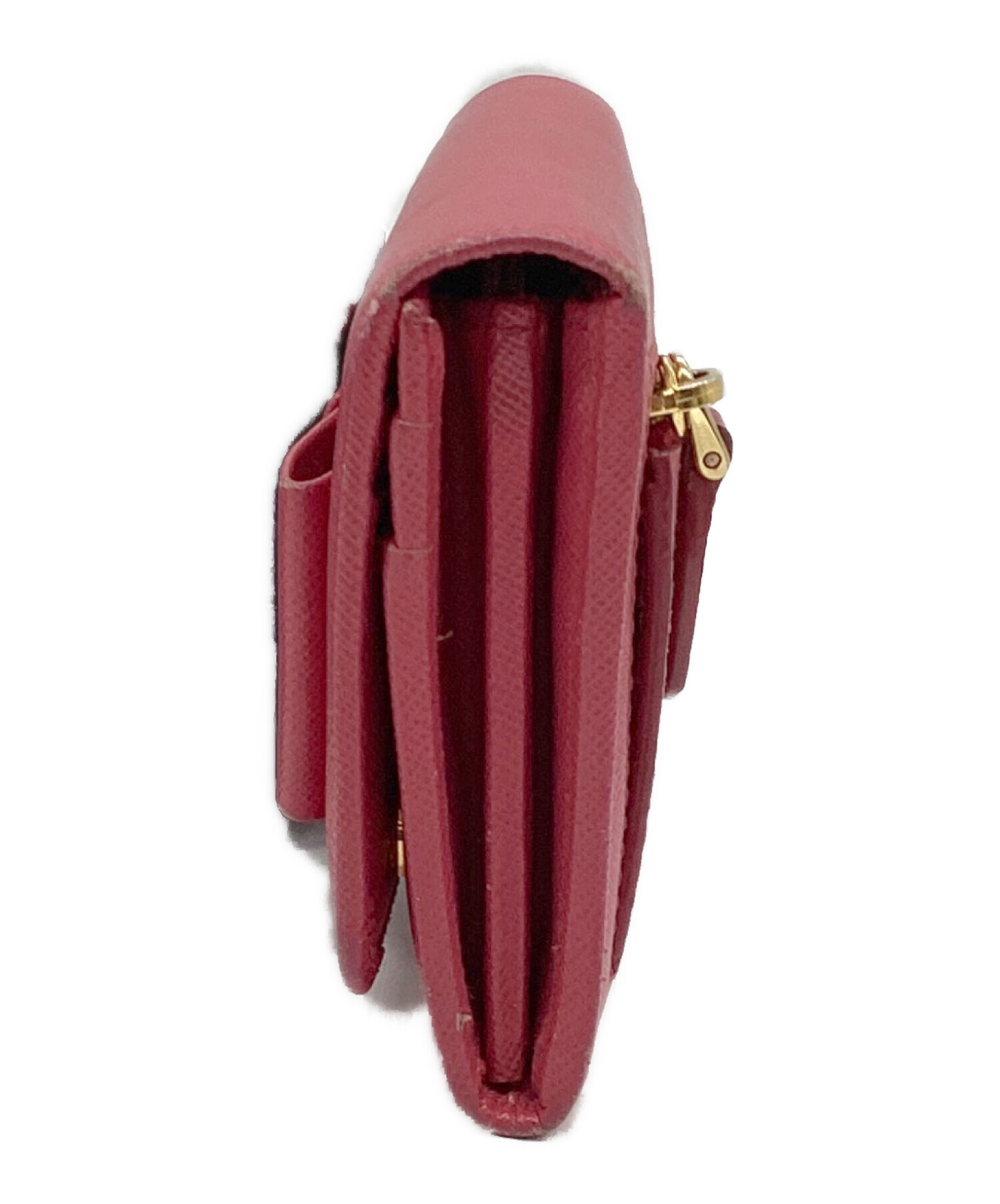 中古・古着通販】PRADA (プラダ) カードケース付リボン二つ折り長財布 