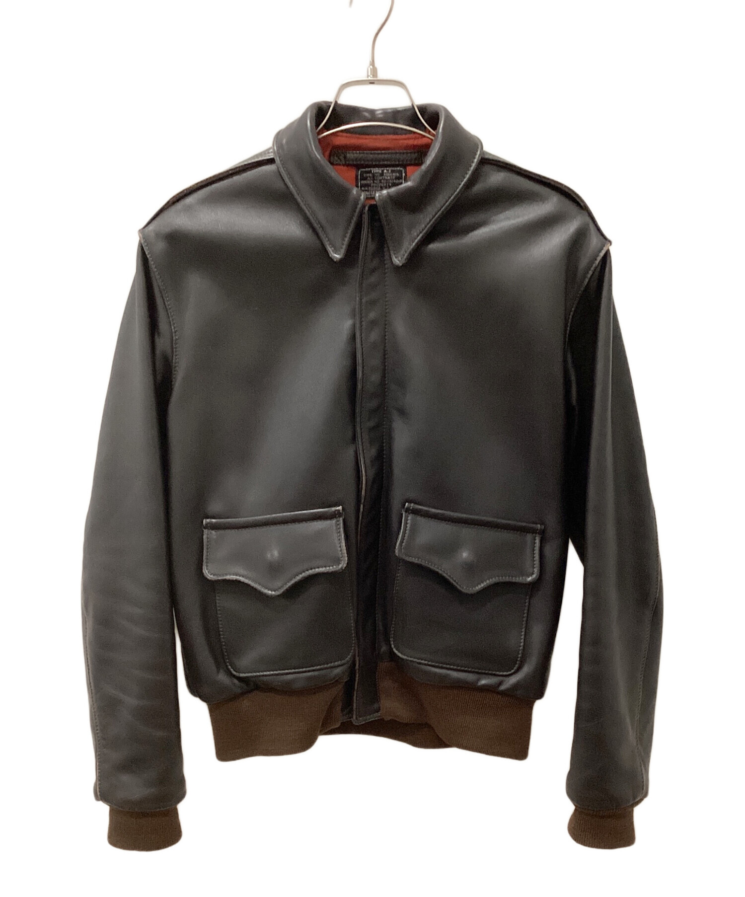 AERO LEATHER レザージャケット サイズ38 エアロレザー スコットランド製 レザージャケット 38 ブラック