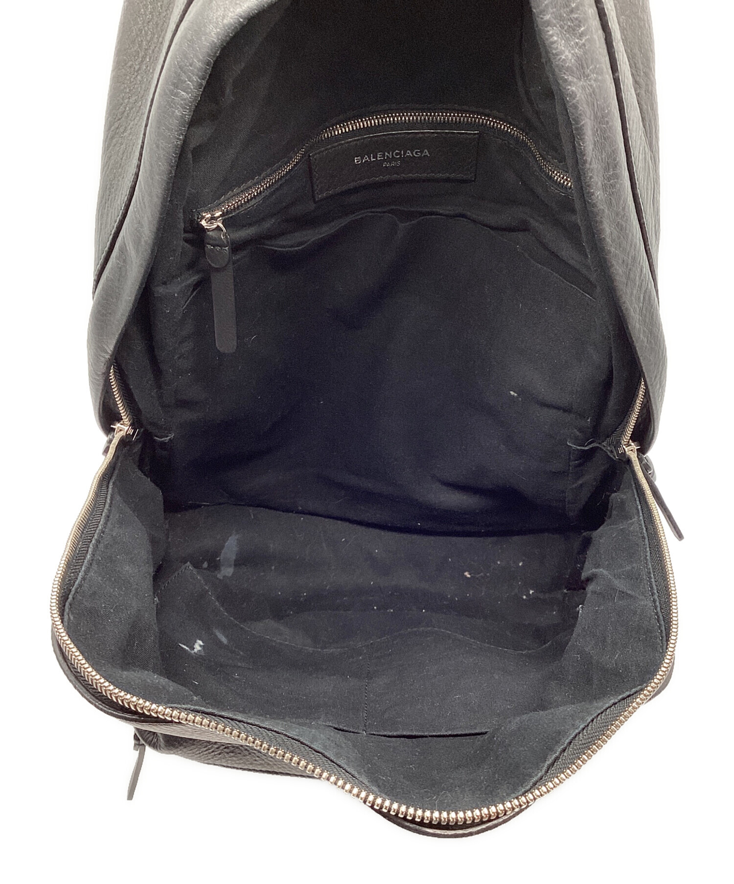 中古・古着通販】BALENCIAGA (バレンシアガ) レザーリュック ブラック