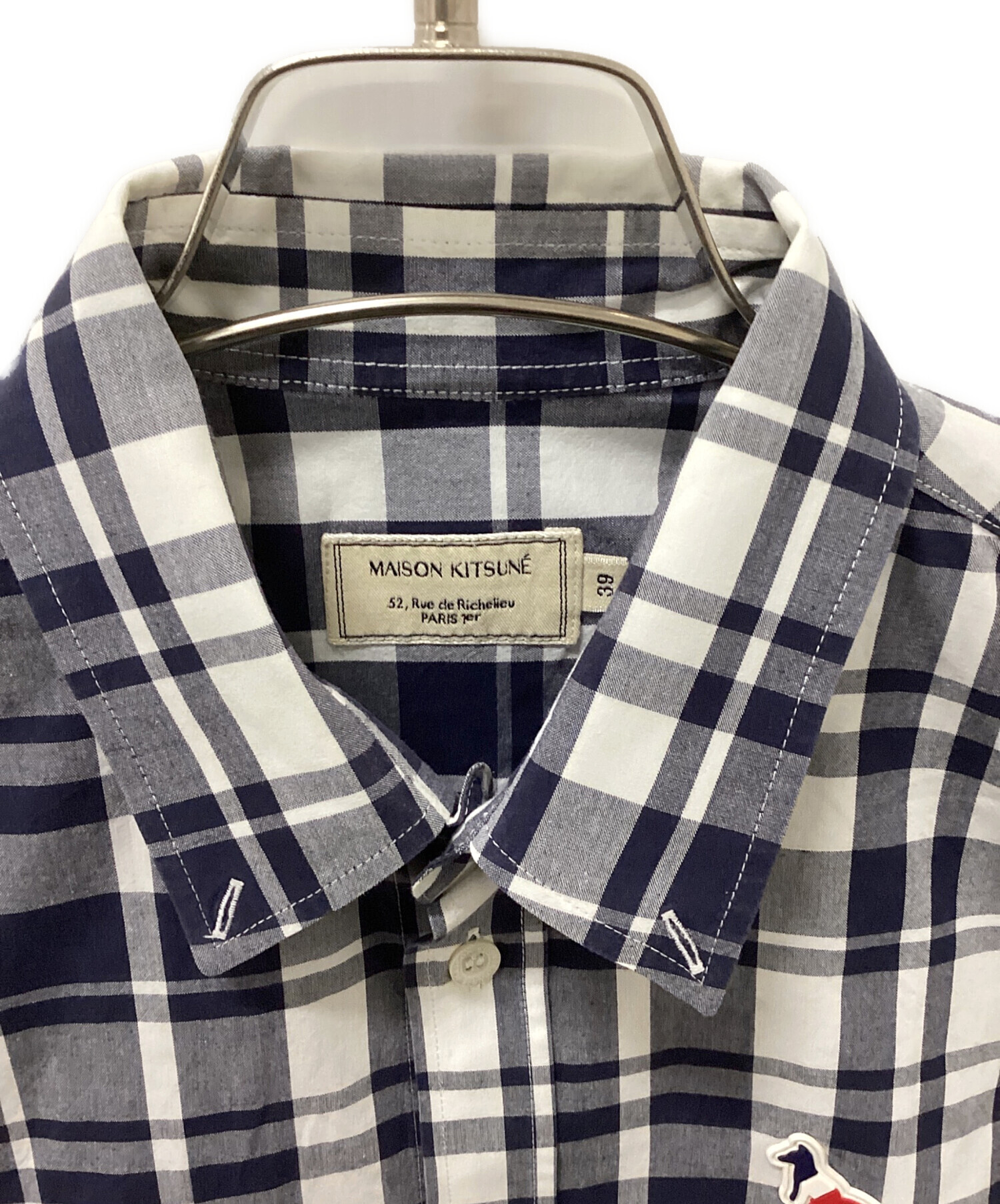 中古・古着通販】maison kitsune (メゾンキツネ) チェックシャツ 