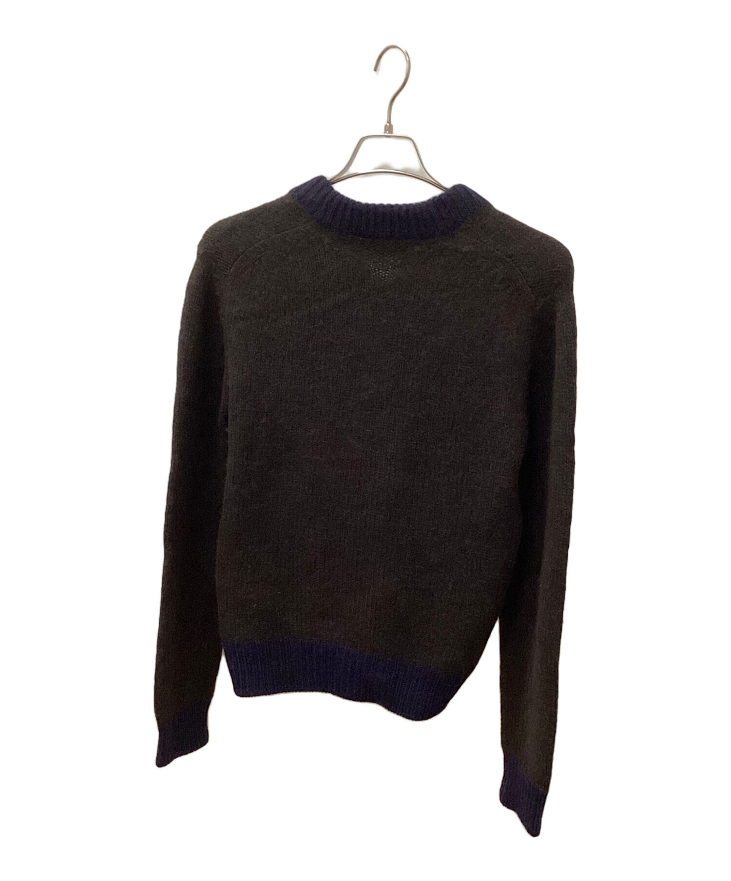 中古・古着通販】PRADA (プラダ) Vネックニット ブラウン×ブルー 