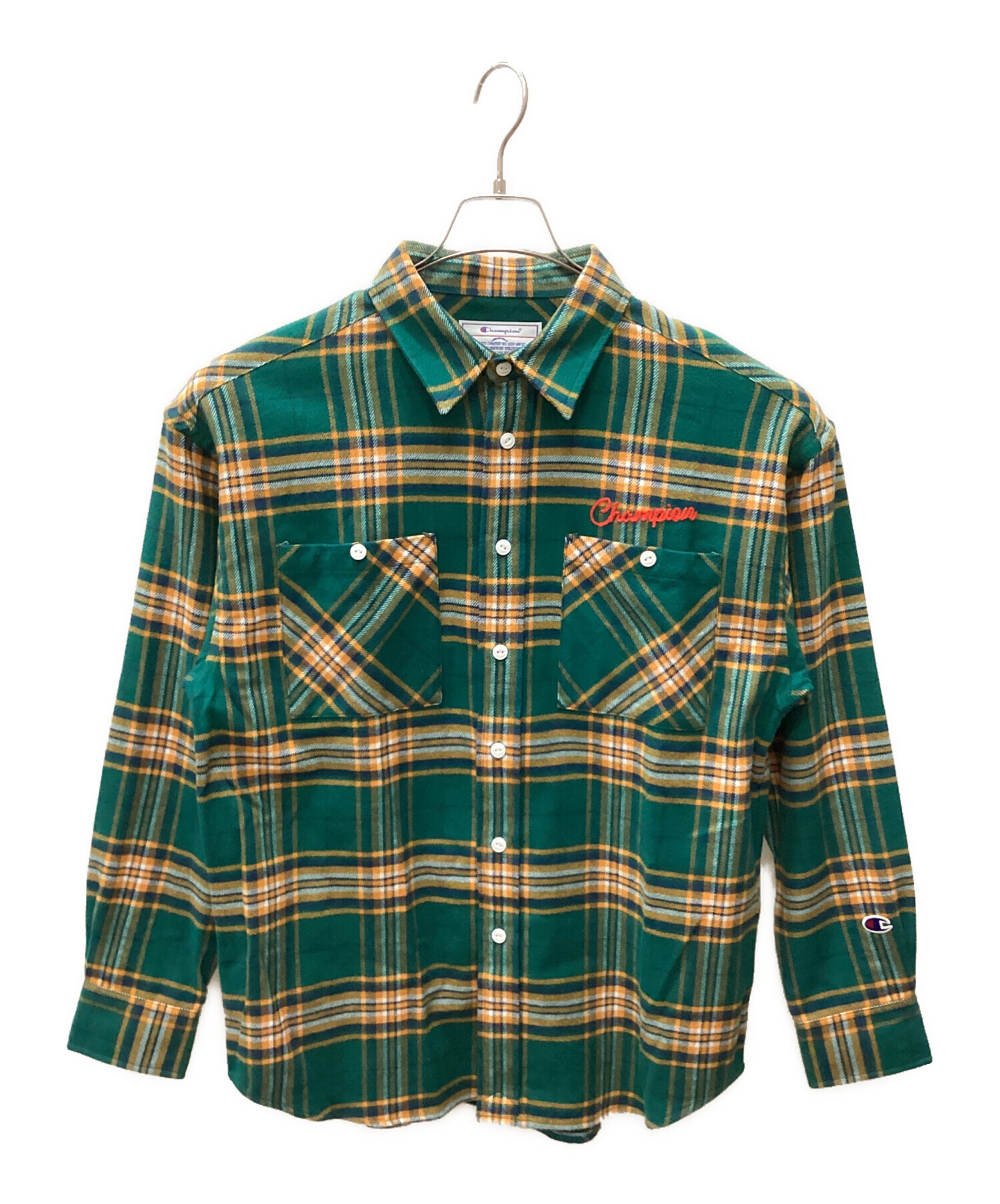 CHANEL オリーブグリーン ドット柄 シャツ ゴールドボタン CHANEL