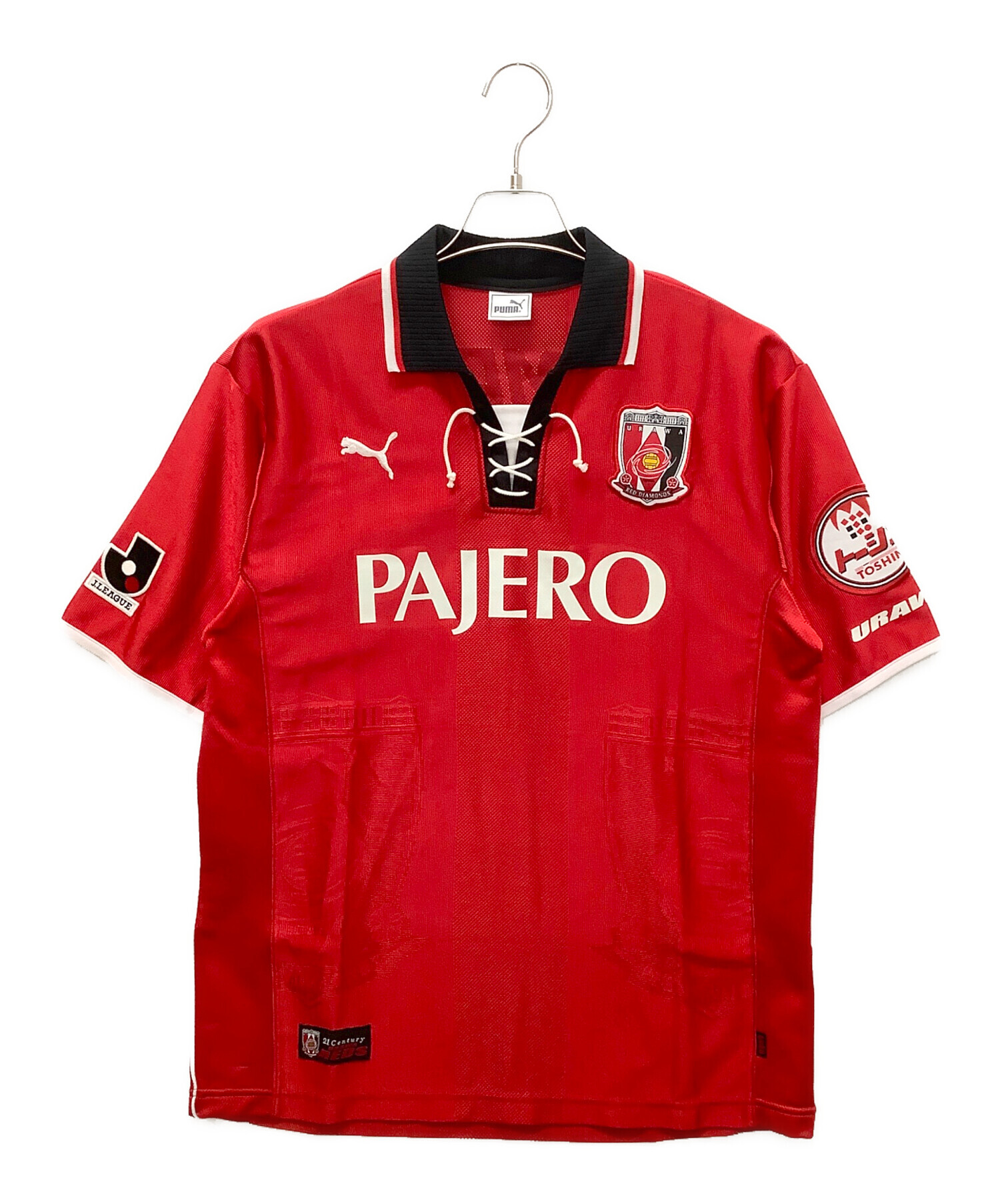 ★未使用★タグ付きレトロサッカーユニフォーム　PUMA 97ー98 パルマ 中古・古着通販】PUMA (プーマ) サッカーユニフォーム レッド サイズ:L
